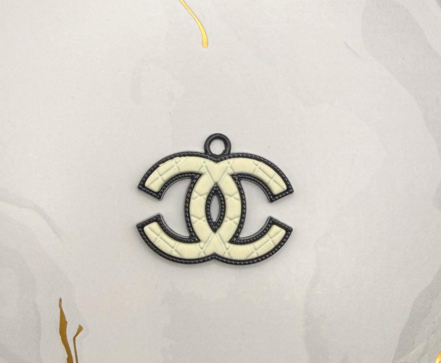 High Quality Black & White CC Designer Charm Pendant