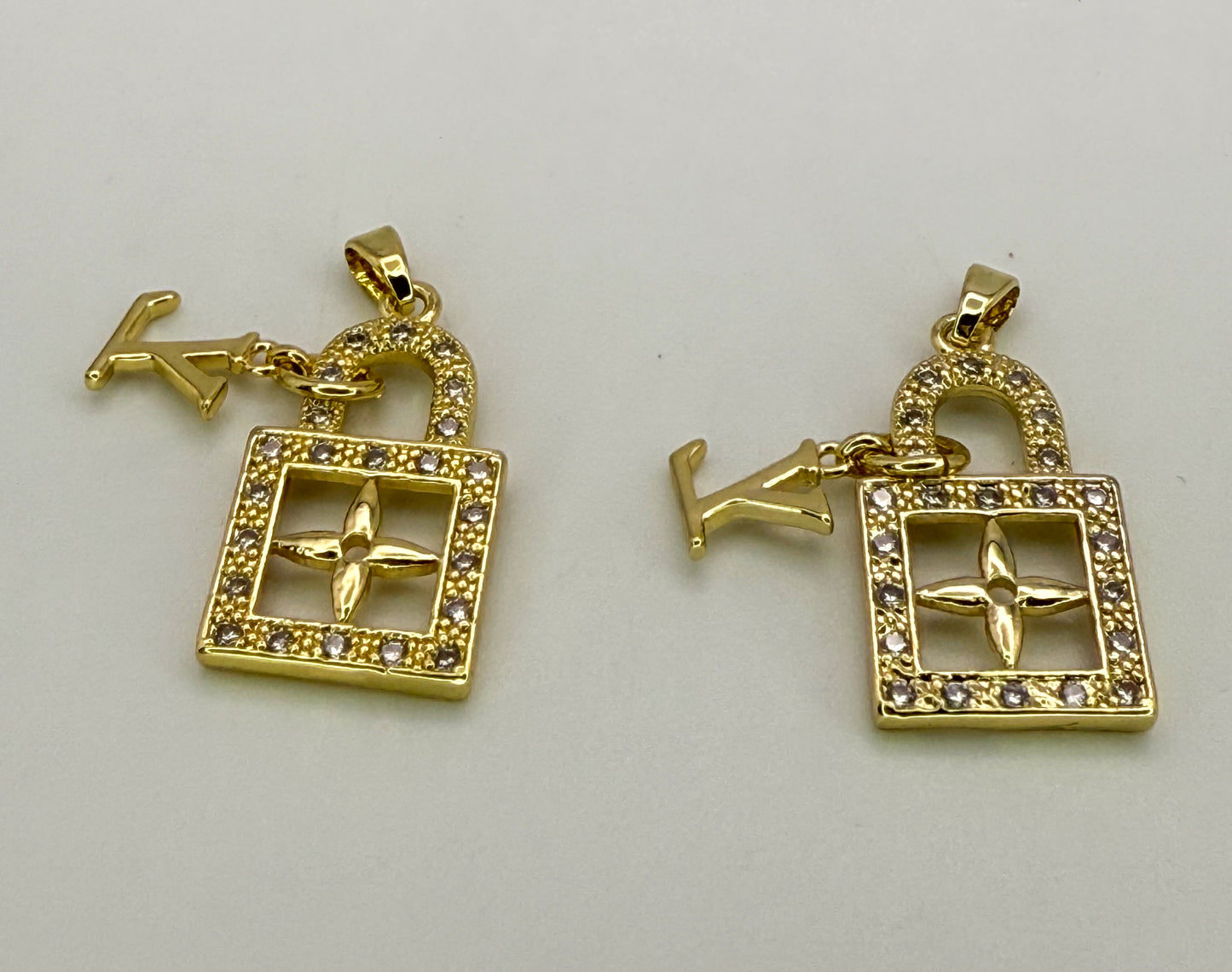High Quality LV Designer Lock DIY Charm Pendant