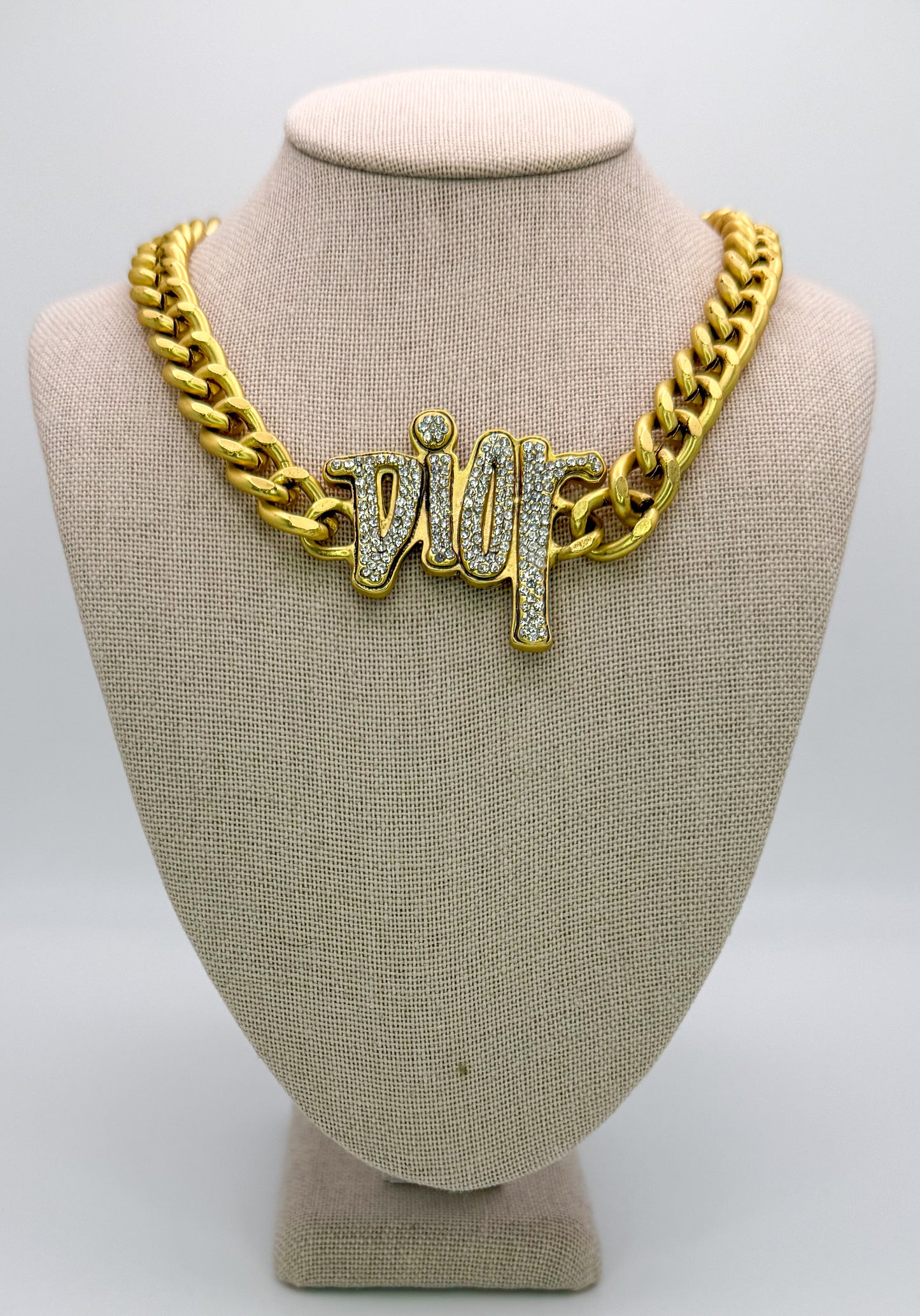 Gold DIOR Designer Pendant Cuban Necklaces