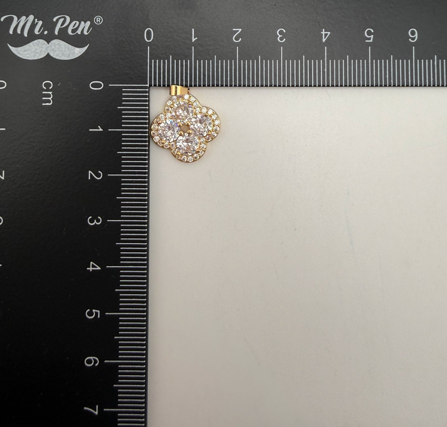 Gold Bling Clover Pendant