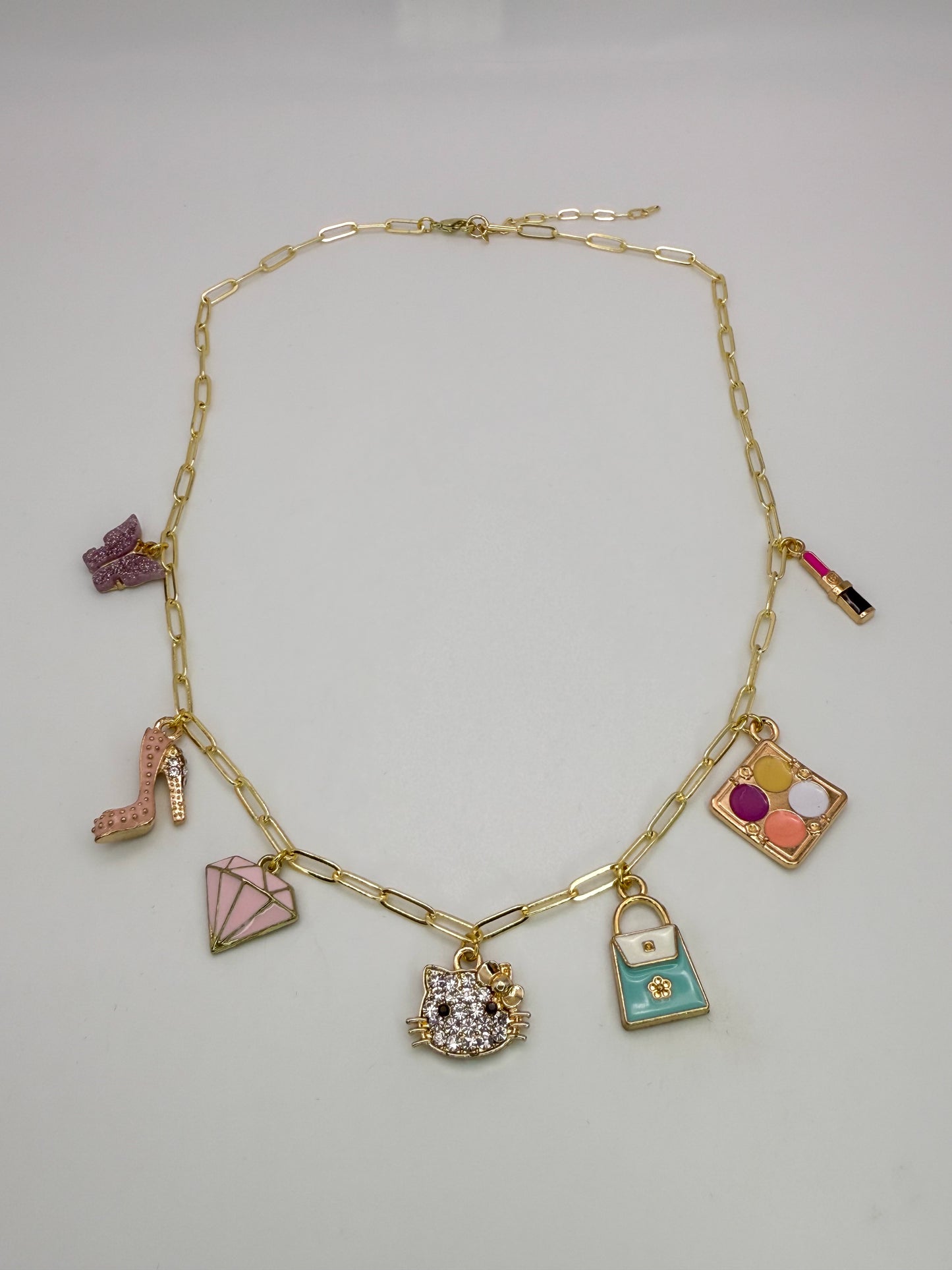 Miss Diva Gold Charm Necklace