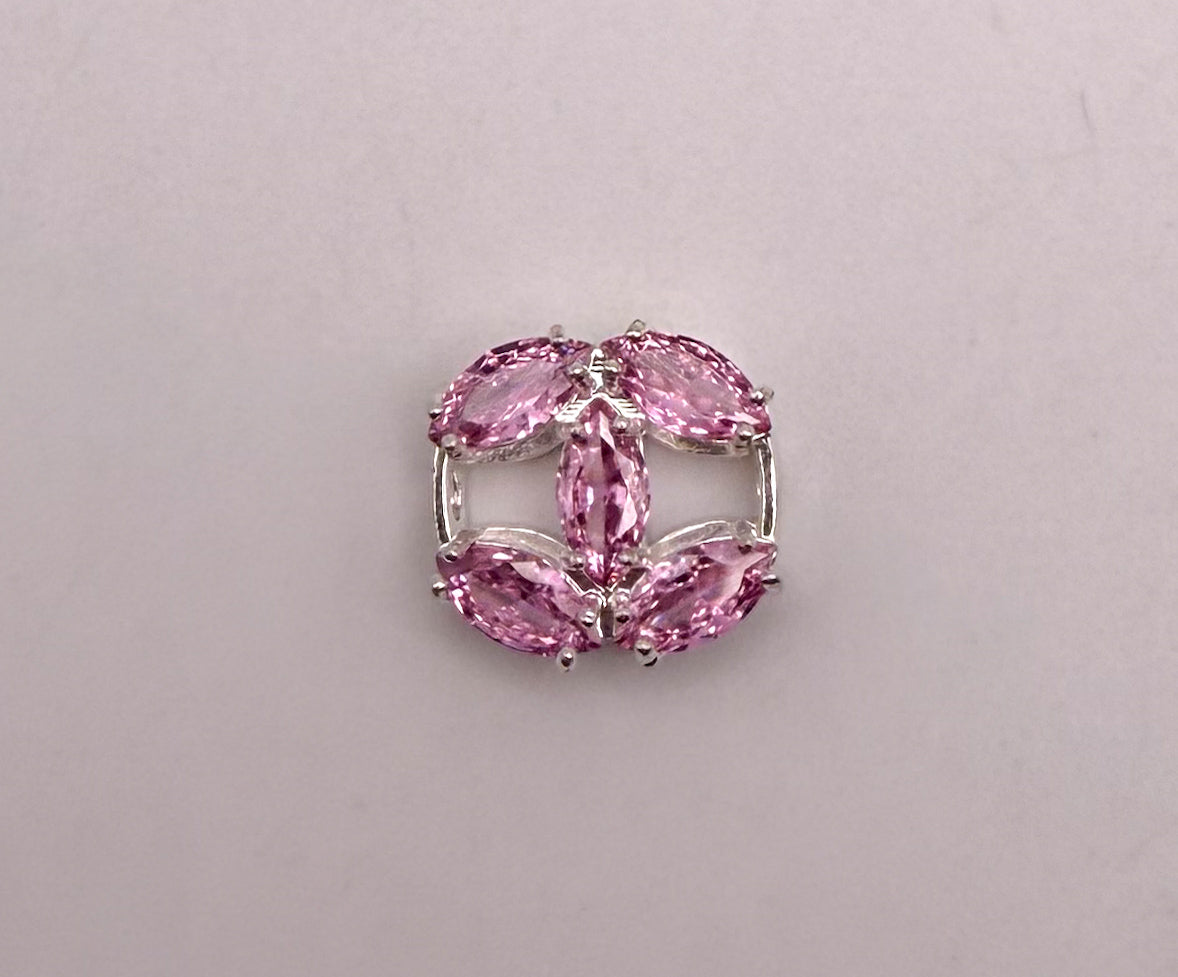 Big CC Rhinestone Gold or Silver Spacer Metal Charm Bead for DIY Jewelry Making