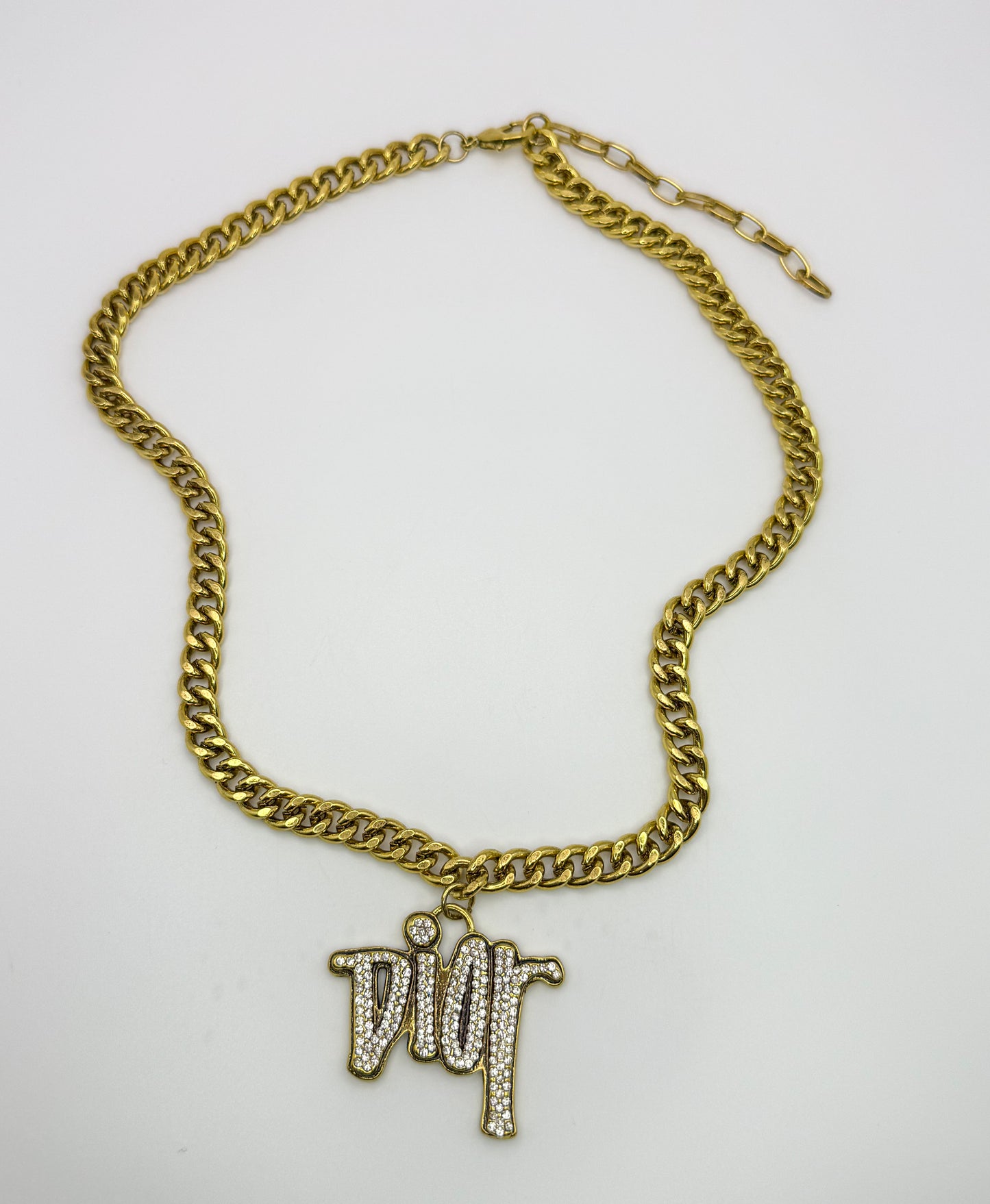 Gold DIOR Designer Pendant Cuban Necklaces