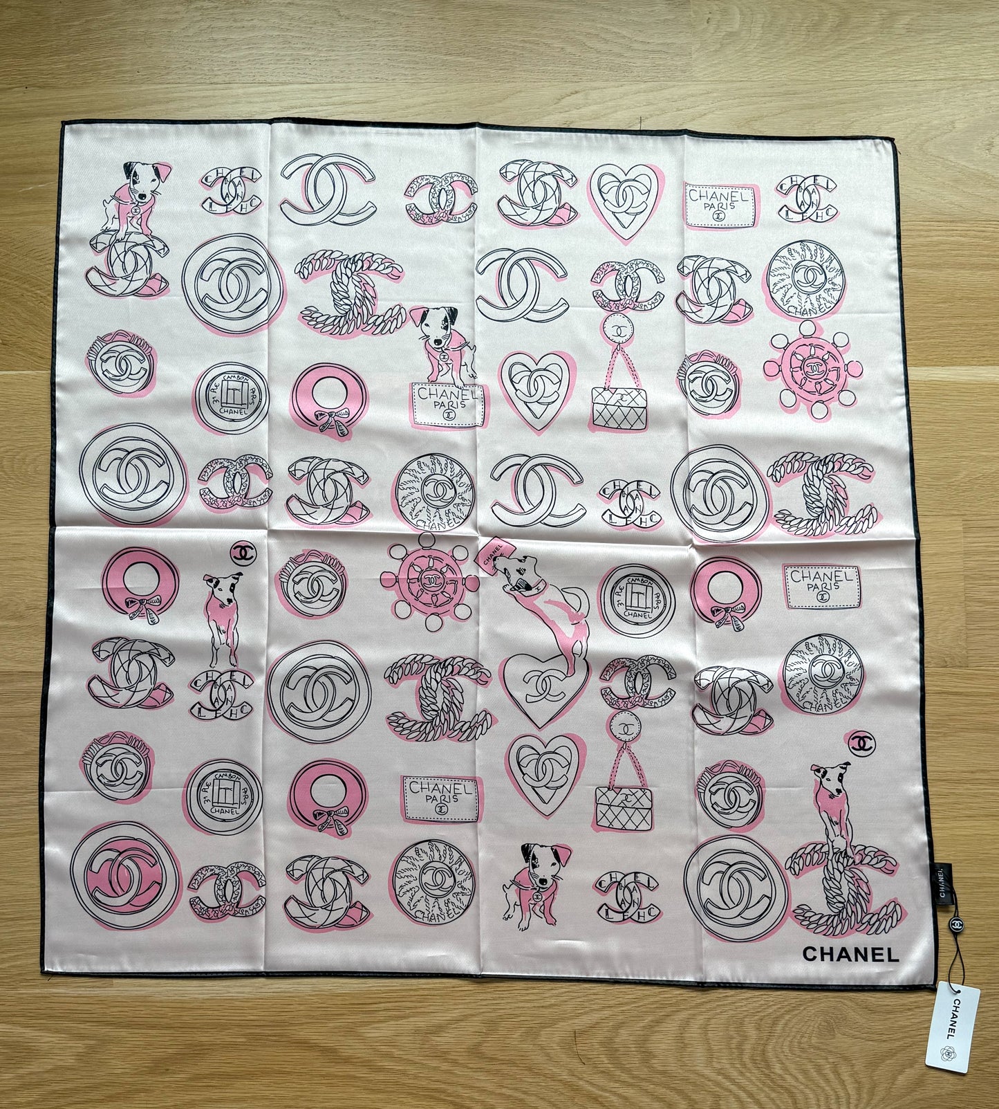 Designer LV & CC Silk Scarf Shawl Tapestry