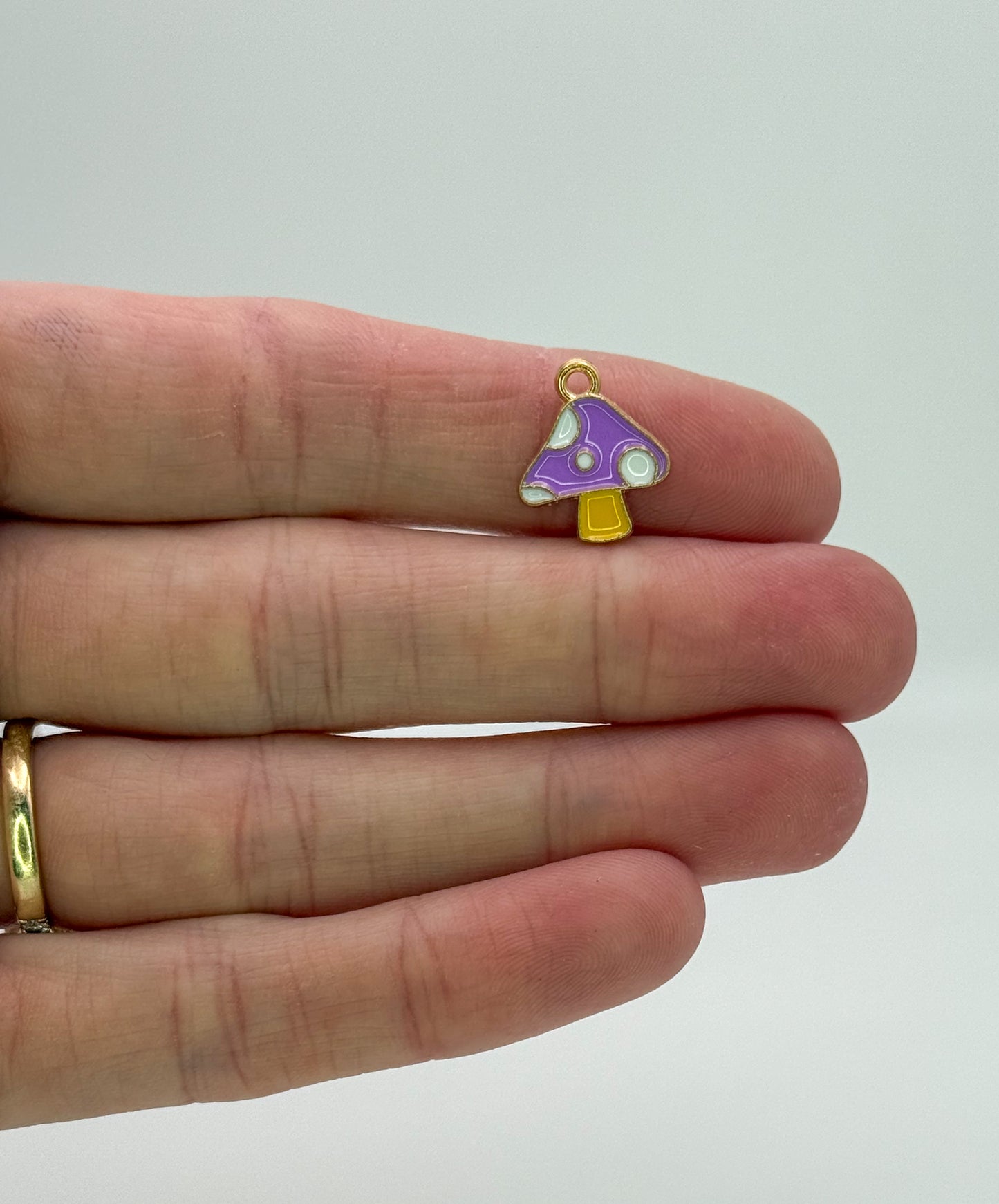 Mushroom DIY Gold Metal Charms