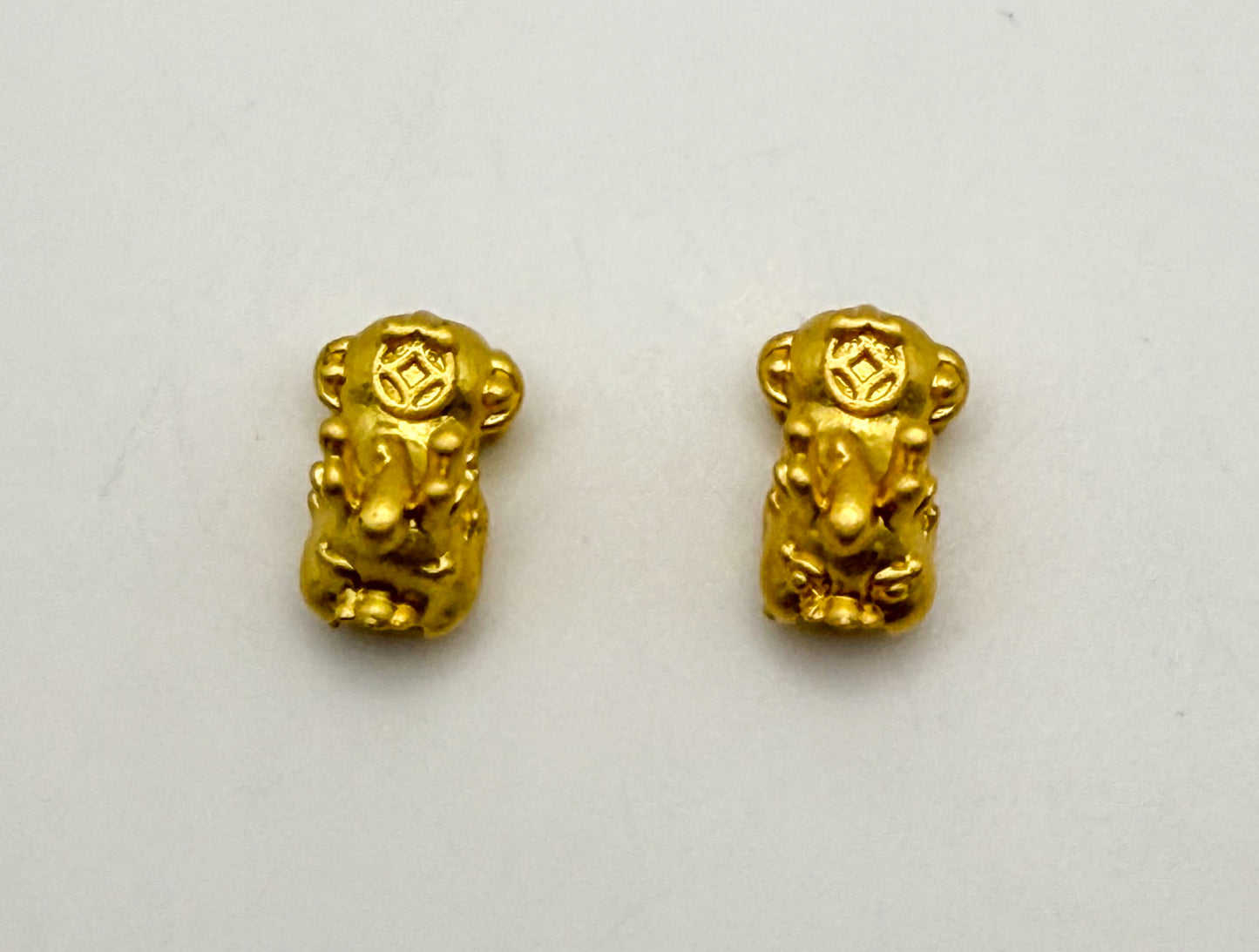 Gold & Silver Pixiu Spacer Charm 3D Bead