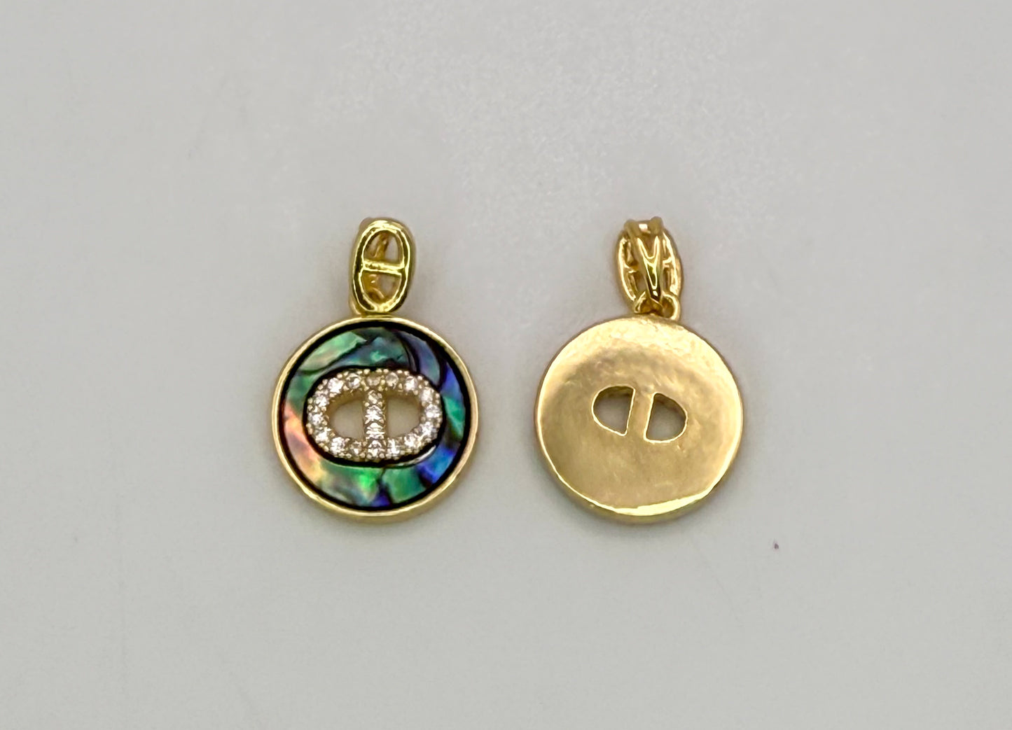 High Quality Mixed Designer Abalone Shell Gold Pendants