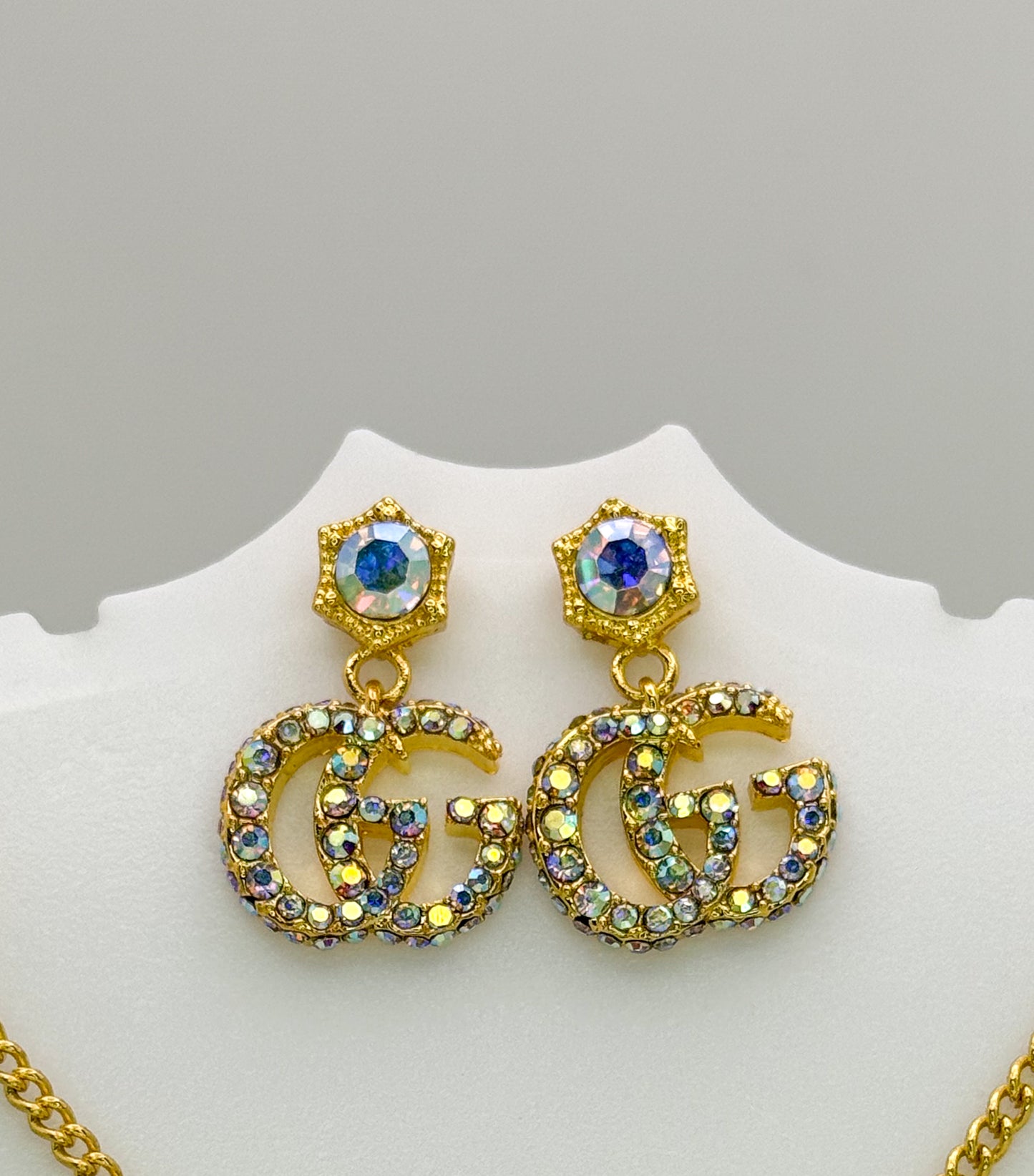 Gold GG Gucci Designer 3-piece Matching Jewelry Set