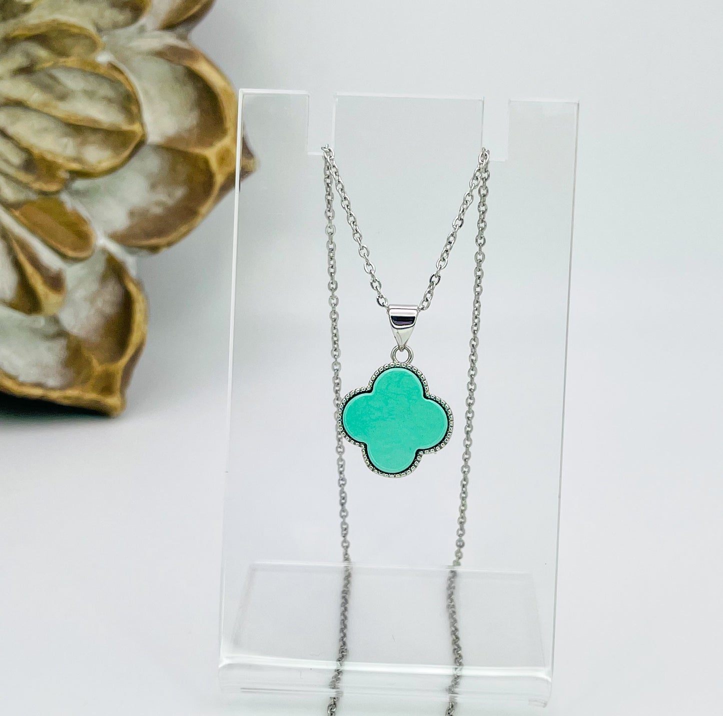 LV Clover Gold or Silver Stainless Steel Necklace