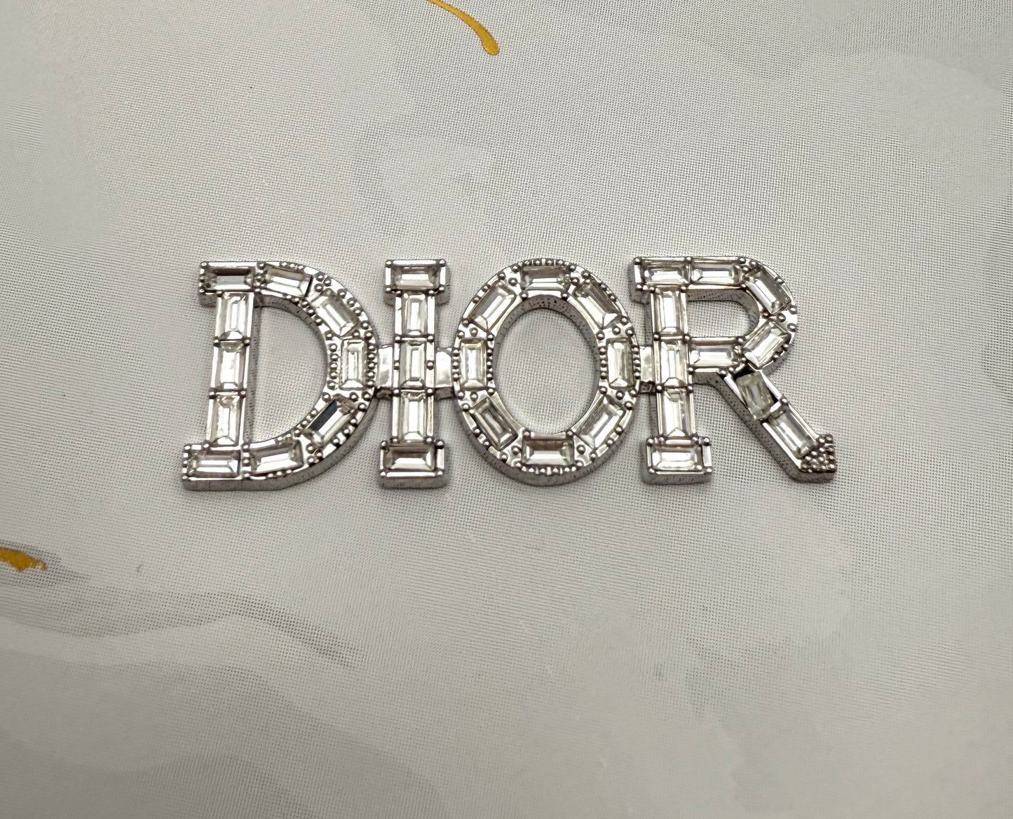 Silver Big Size Crystal Clear YSL & Dior DIY Metal Charms