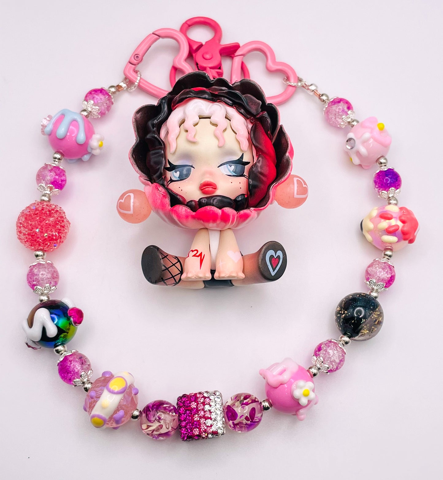 Pop Mart’s Skull Panda Luxury Charm Key Chain, Handbag Decor Strap