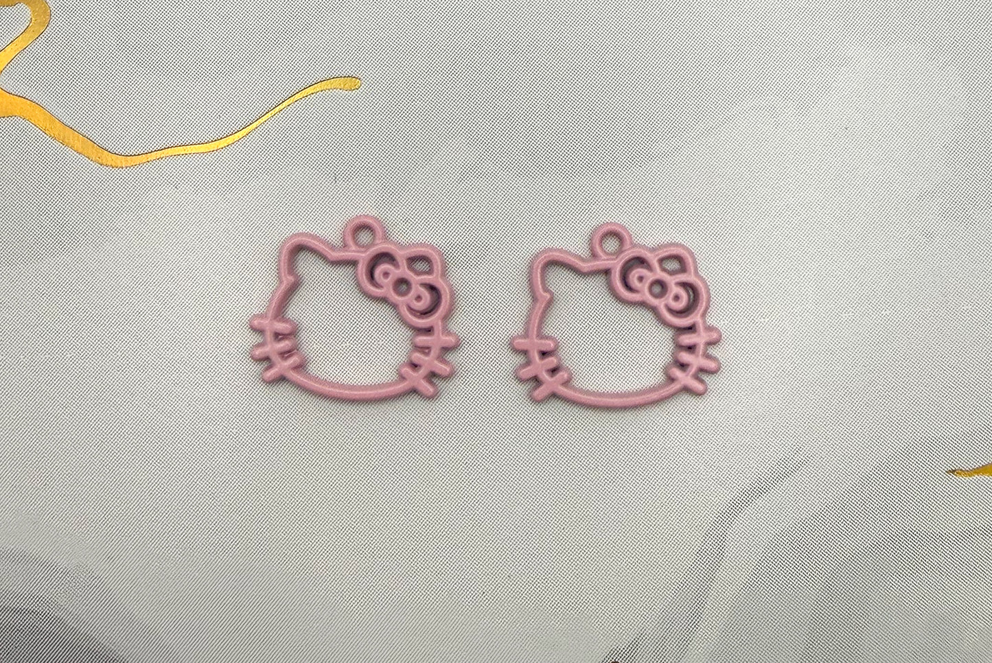 Pink Hello Kitty Metal DIY Charm