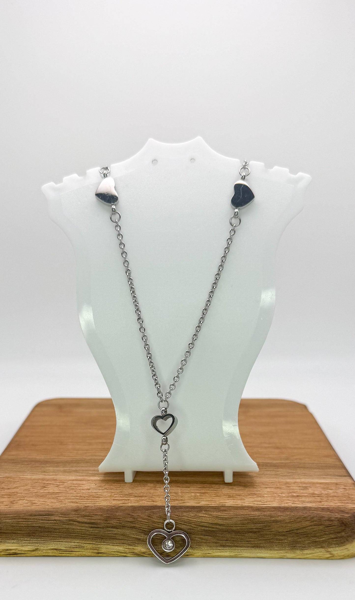 Silver Cartier Designer Heart Necklace