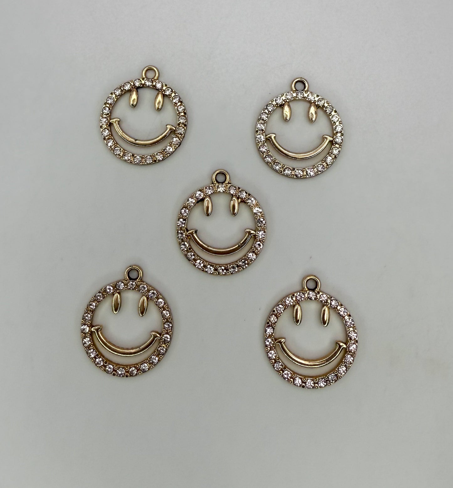 Gold Smiley Face DIY Charms