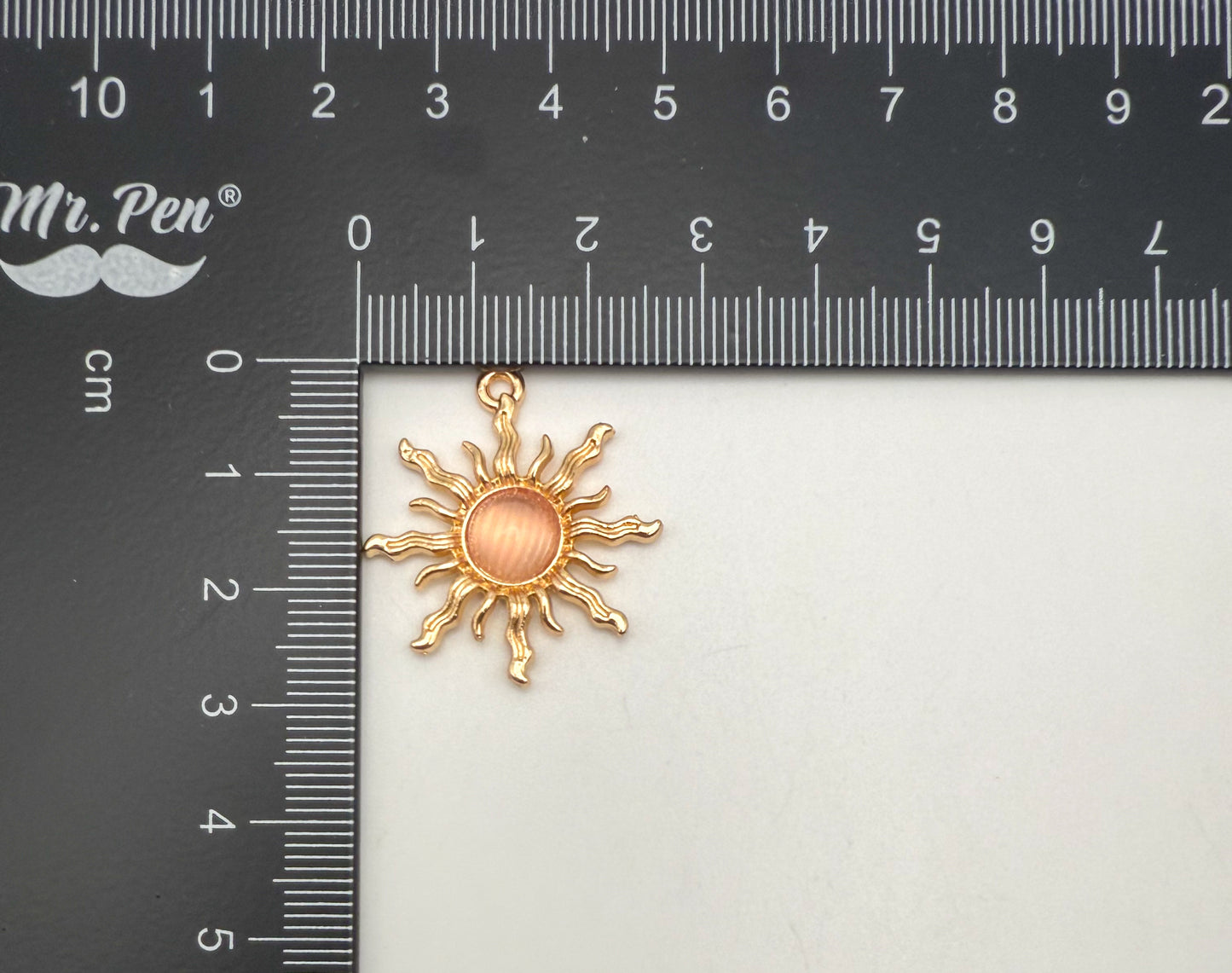 Gold Flaming Sun DIY Metal Charms