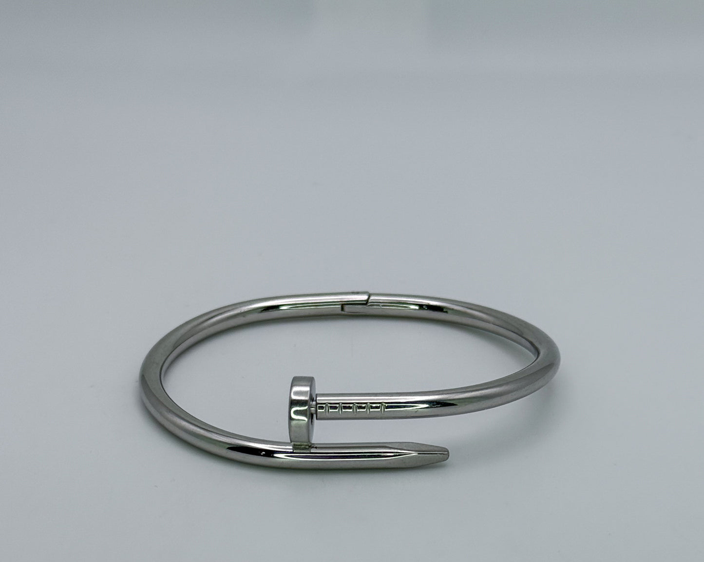 Silver Nail Bangle Bracelet