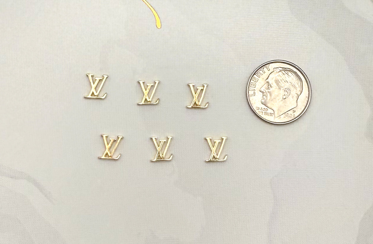 Gold Designer Mini Metal DIY Nail Charm