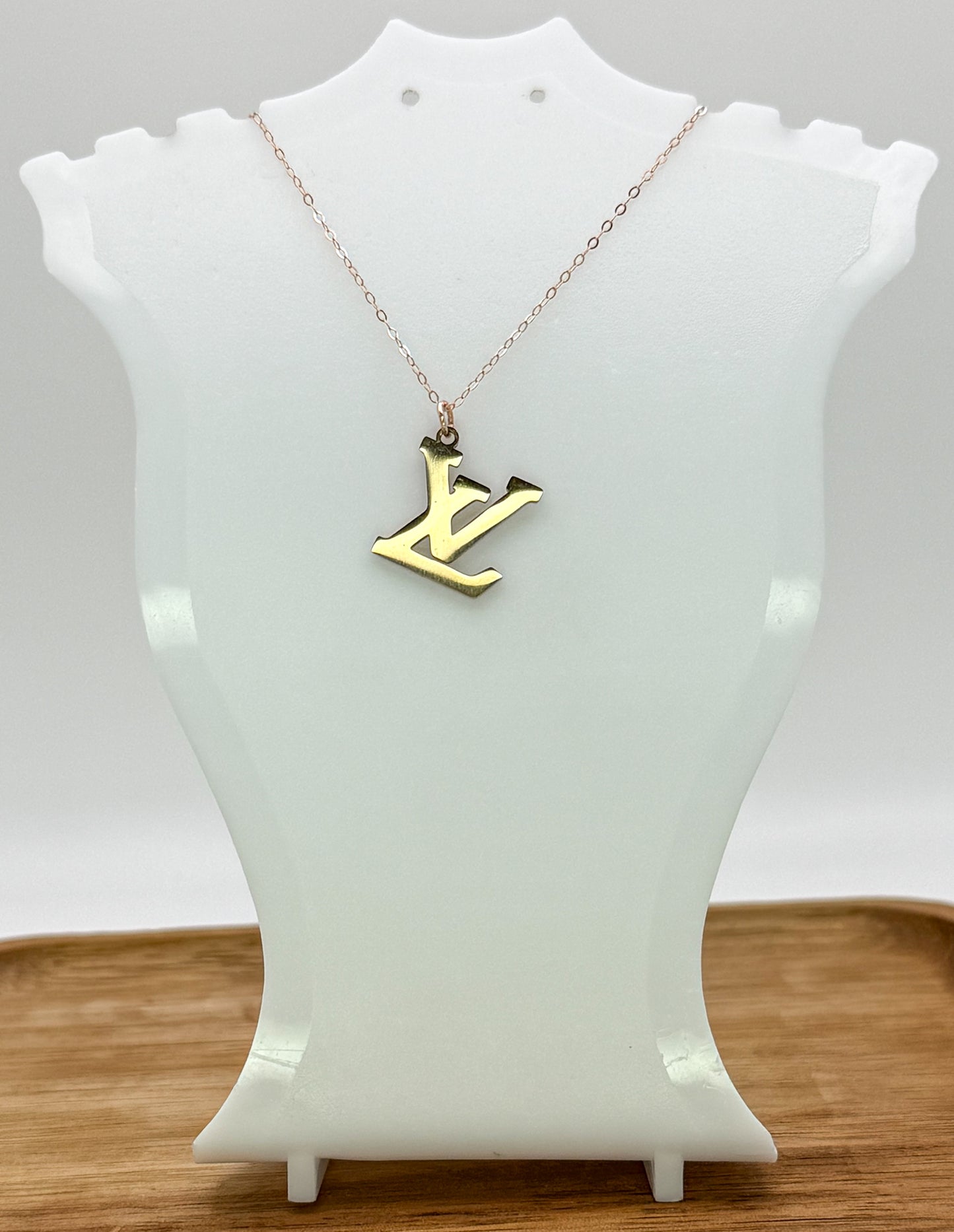 Rose Gold S925 Sterling Silver LV Designer Necklace