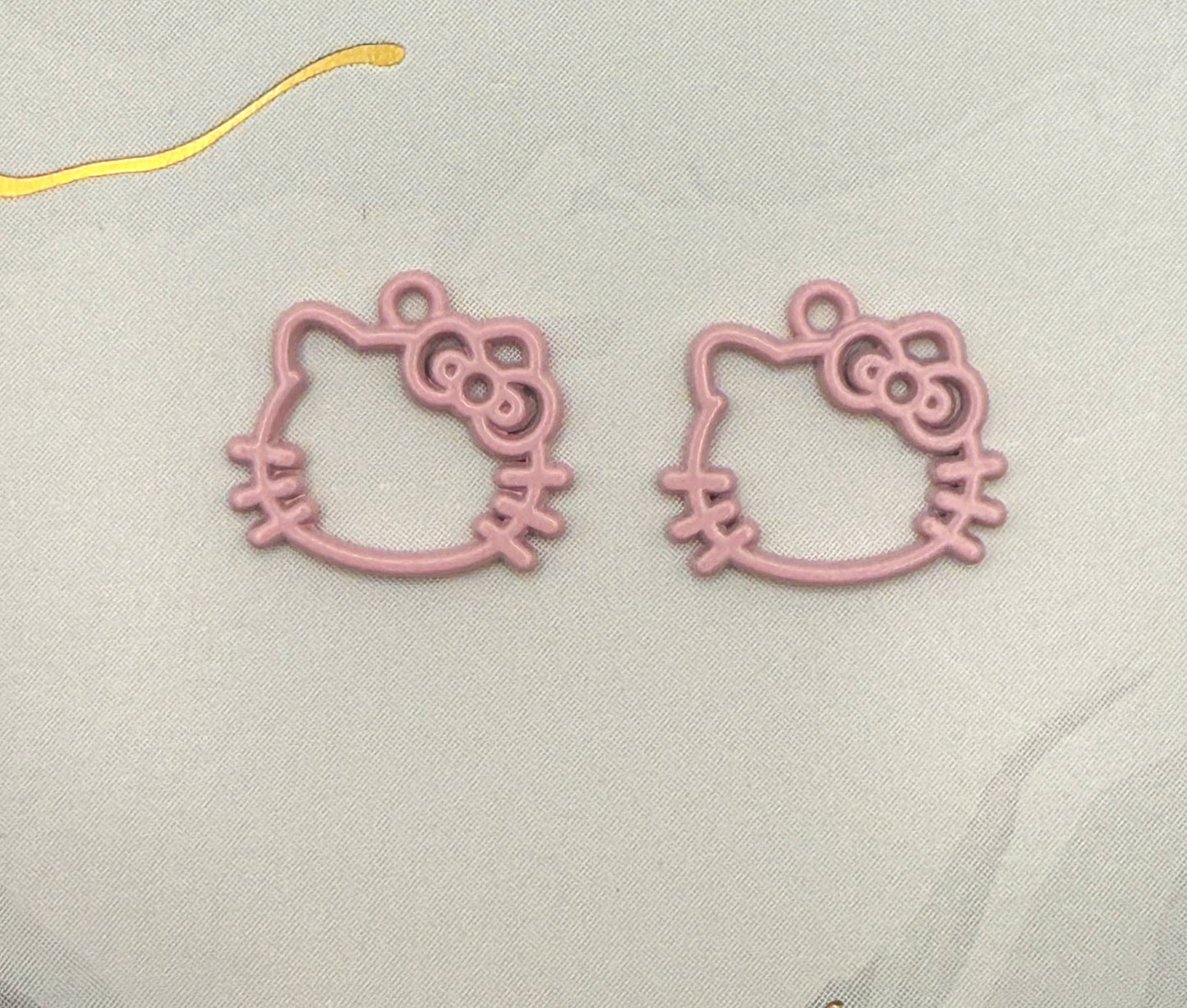 Pink Hello Kitty Metal DIY Charm