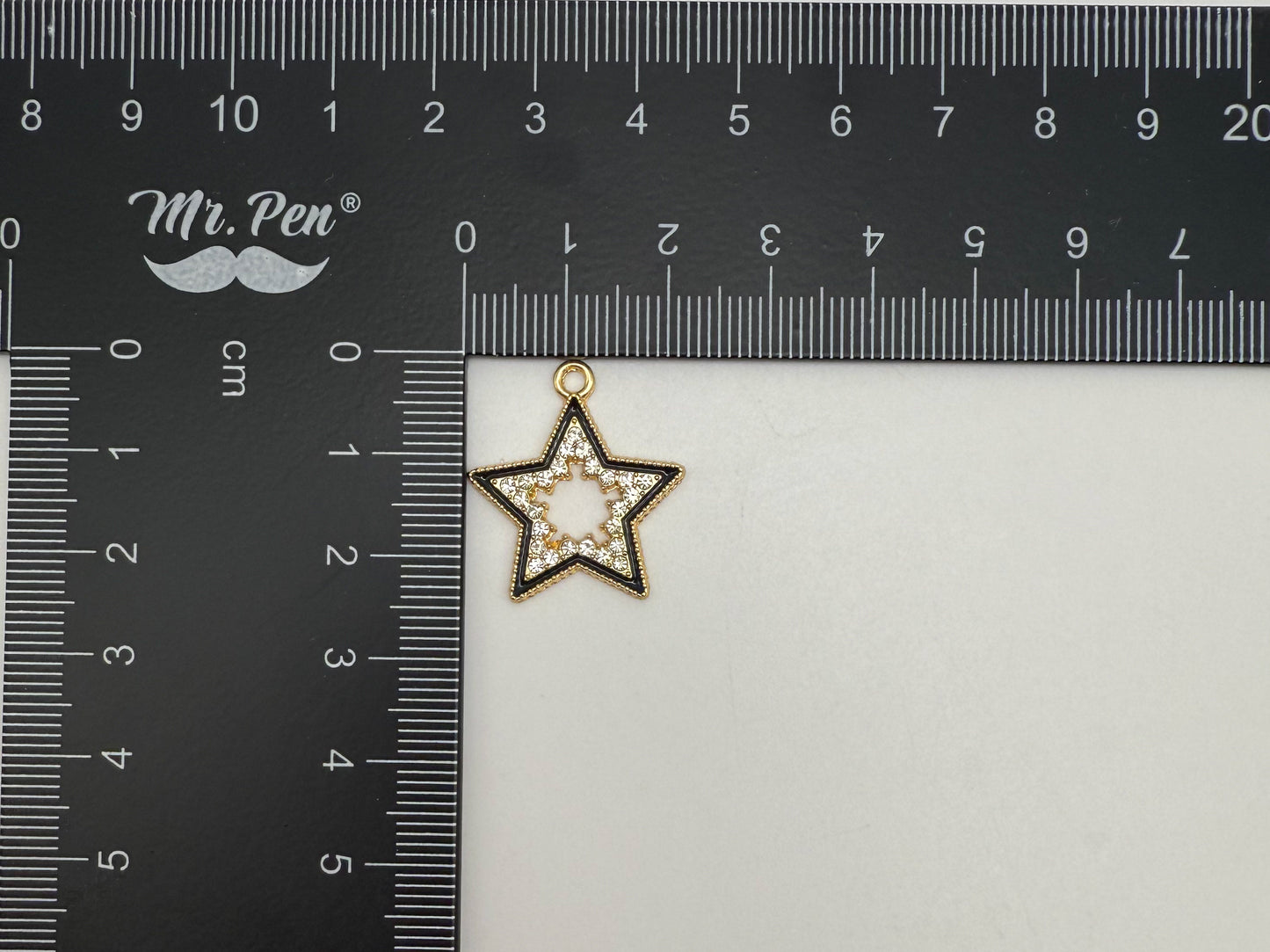 Gold & Black Bling Star DIY Charms