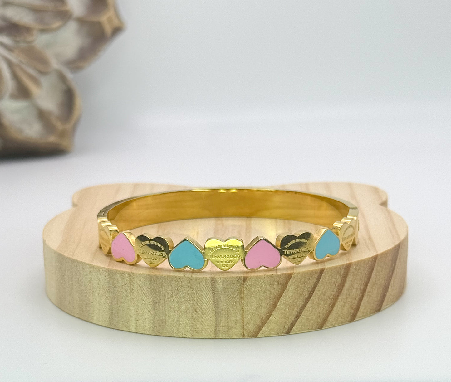Tiff & Co. Stainless Steel Gold & Silver Bangles