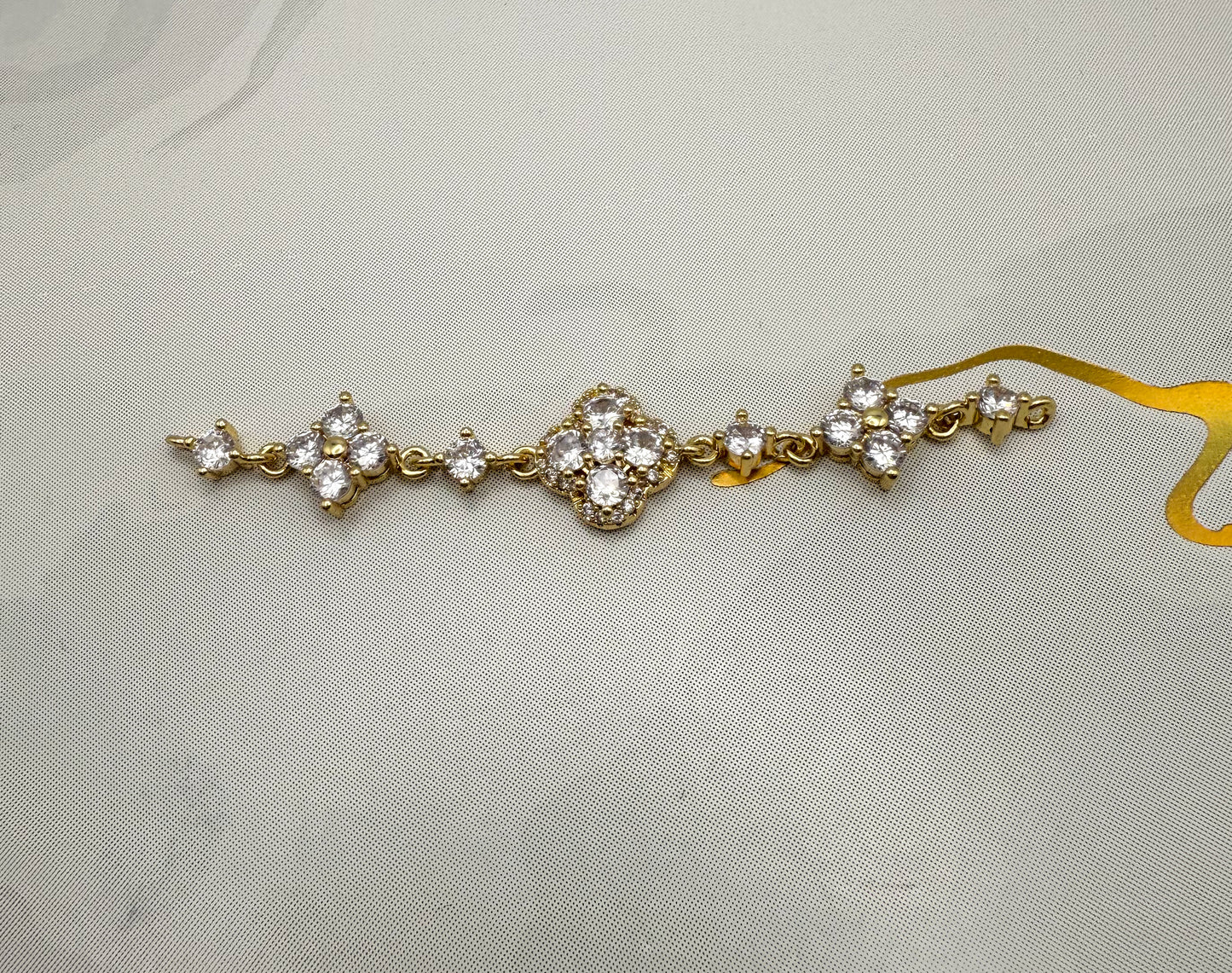 Zircon Clover Design DIY Connector Charms Gold & Silver
