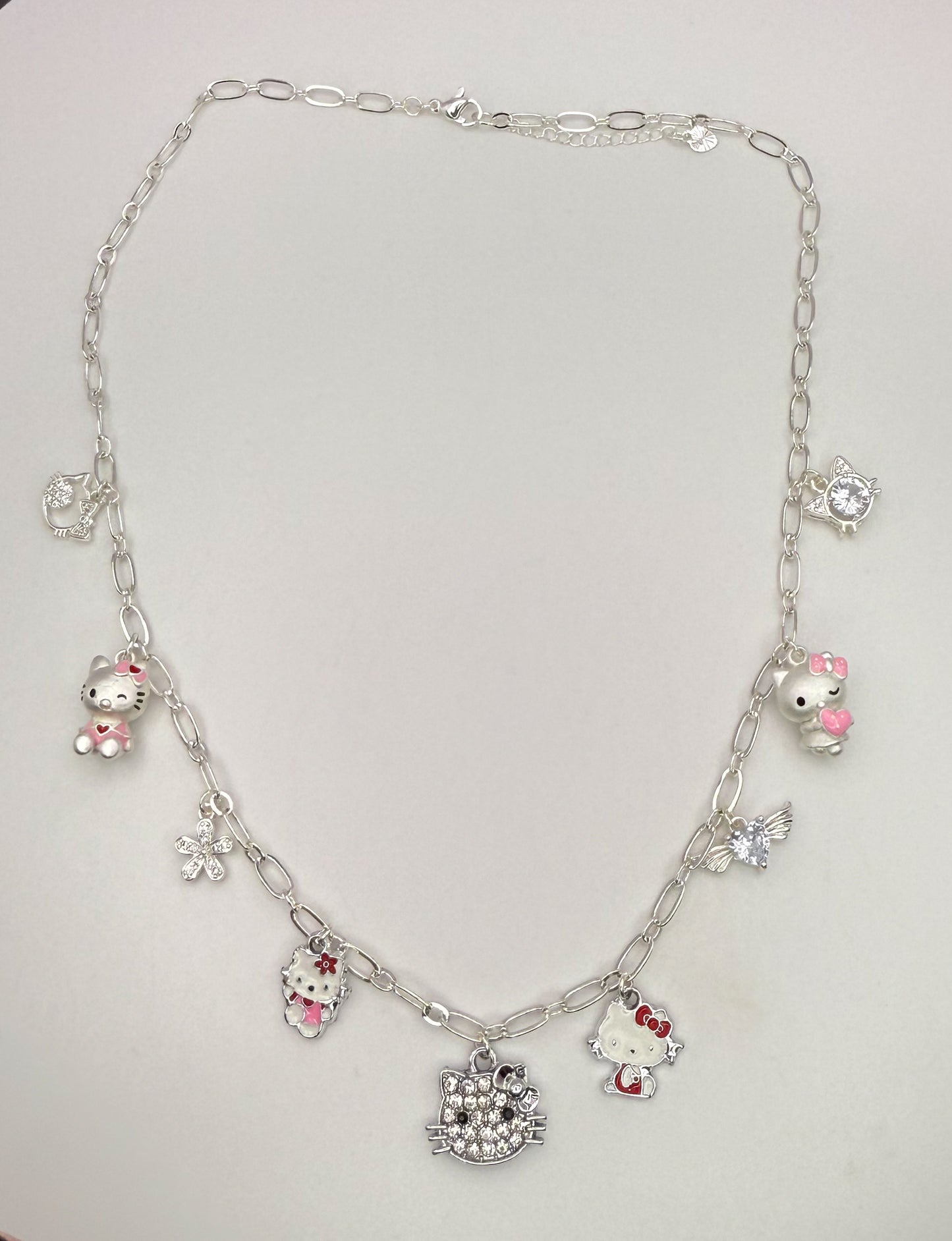 Hello Kitty Silver Charm Necklace