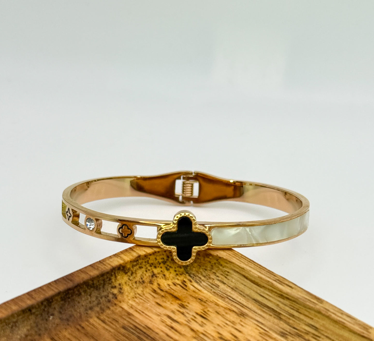 LV Clover Rose Gold Bangle Bracelet