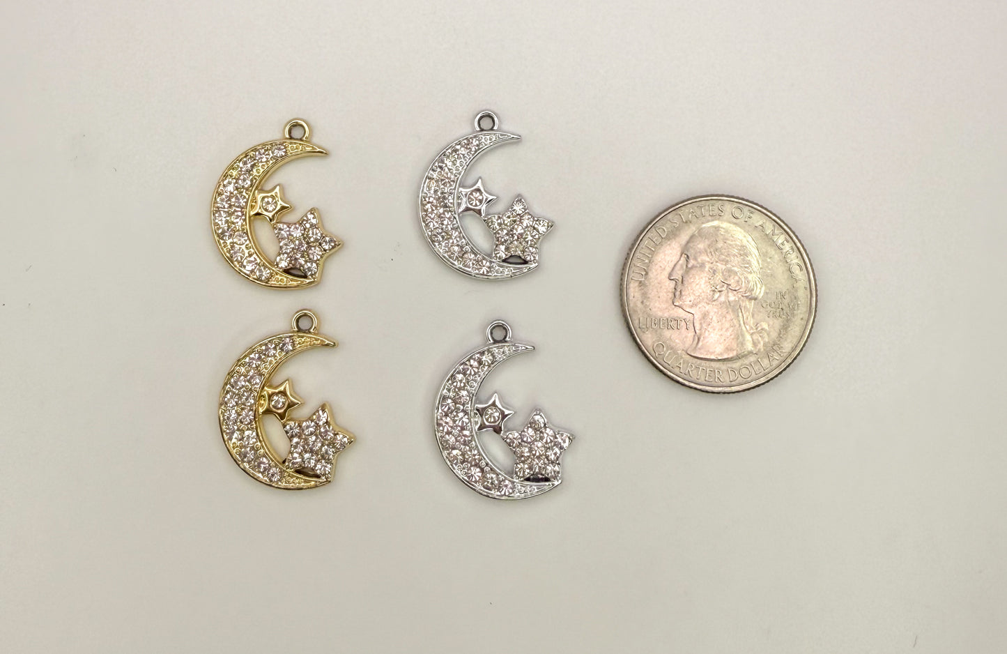 Moon & Star Bling DIY Charms