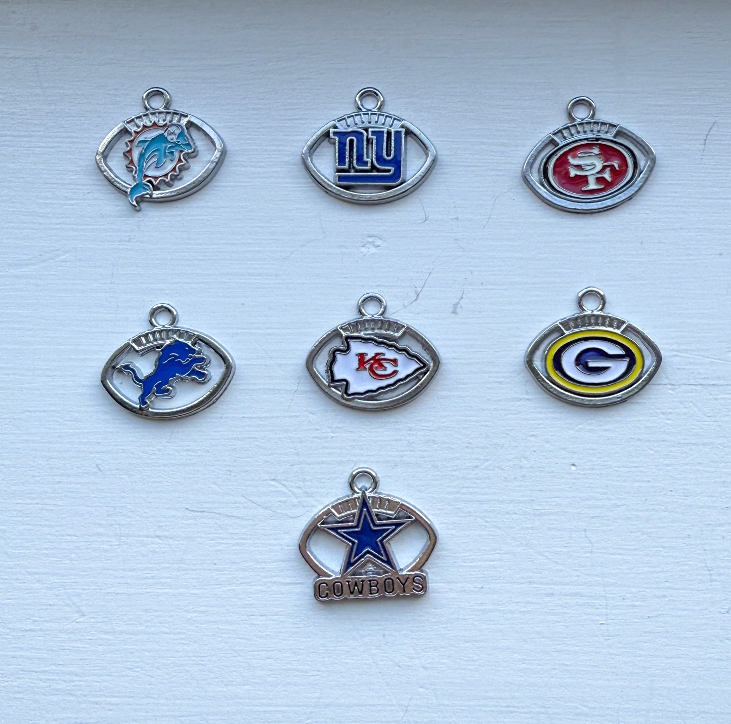Silver Football DIY Charms