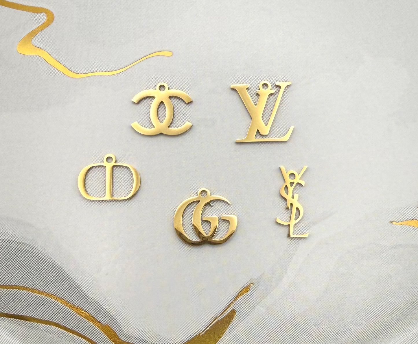 Gold Stainless Steel Designer DIY Charms