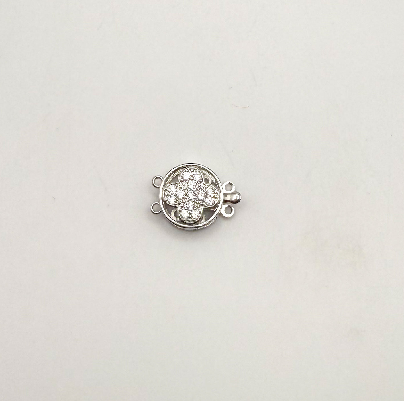 Gold & Silver Double Link Clover Closure Clasp for Jewelry Making