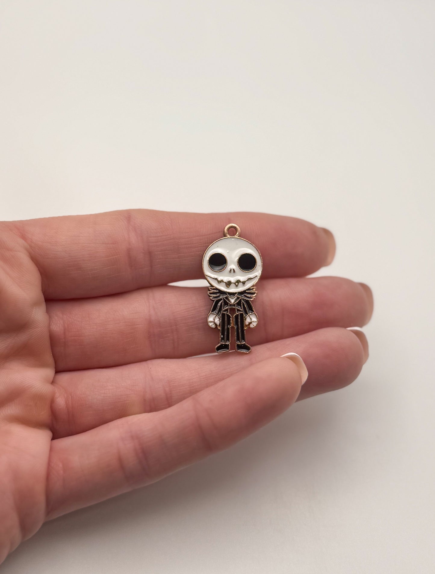 Nightmare Before Christmas Jack & Sally Gold DIY Metal Charms