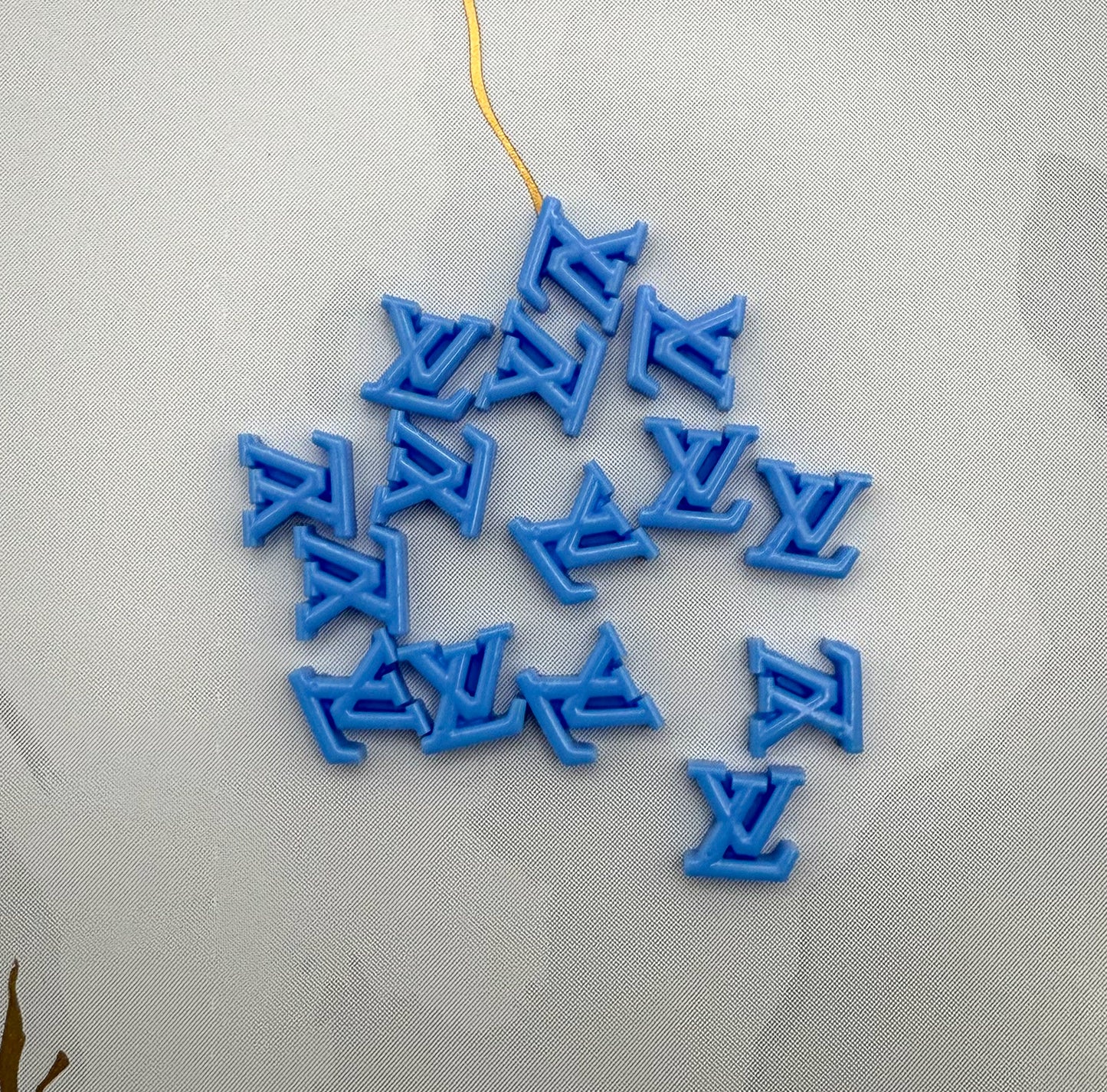 Blue LV Acrylic DIY Nail Charms