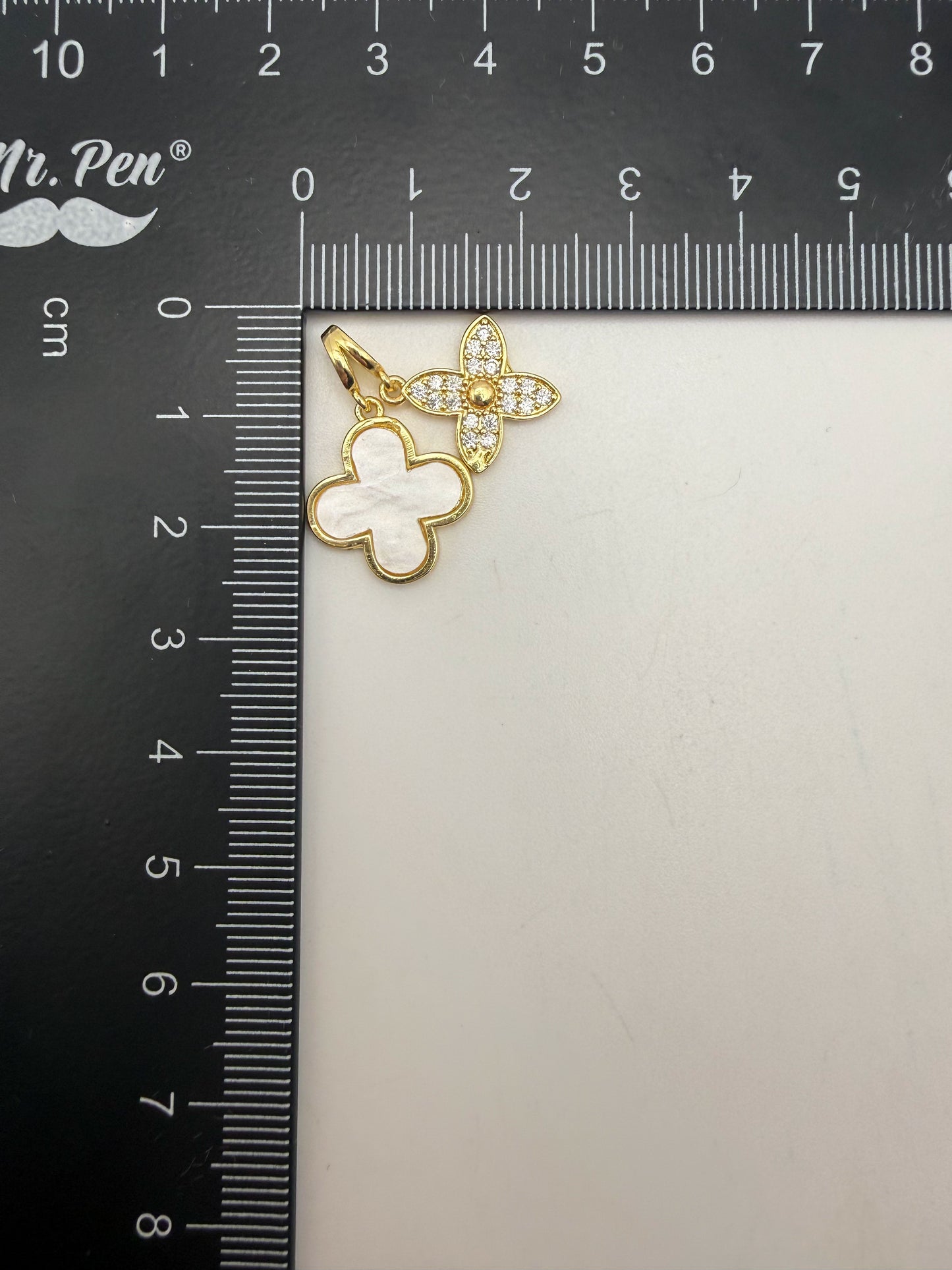 LV Clover Natural Shell Dangling Pendants