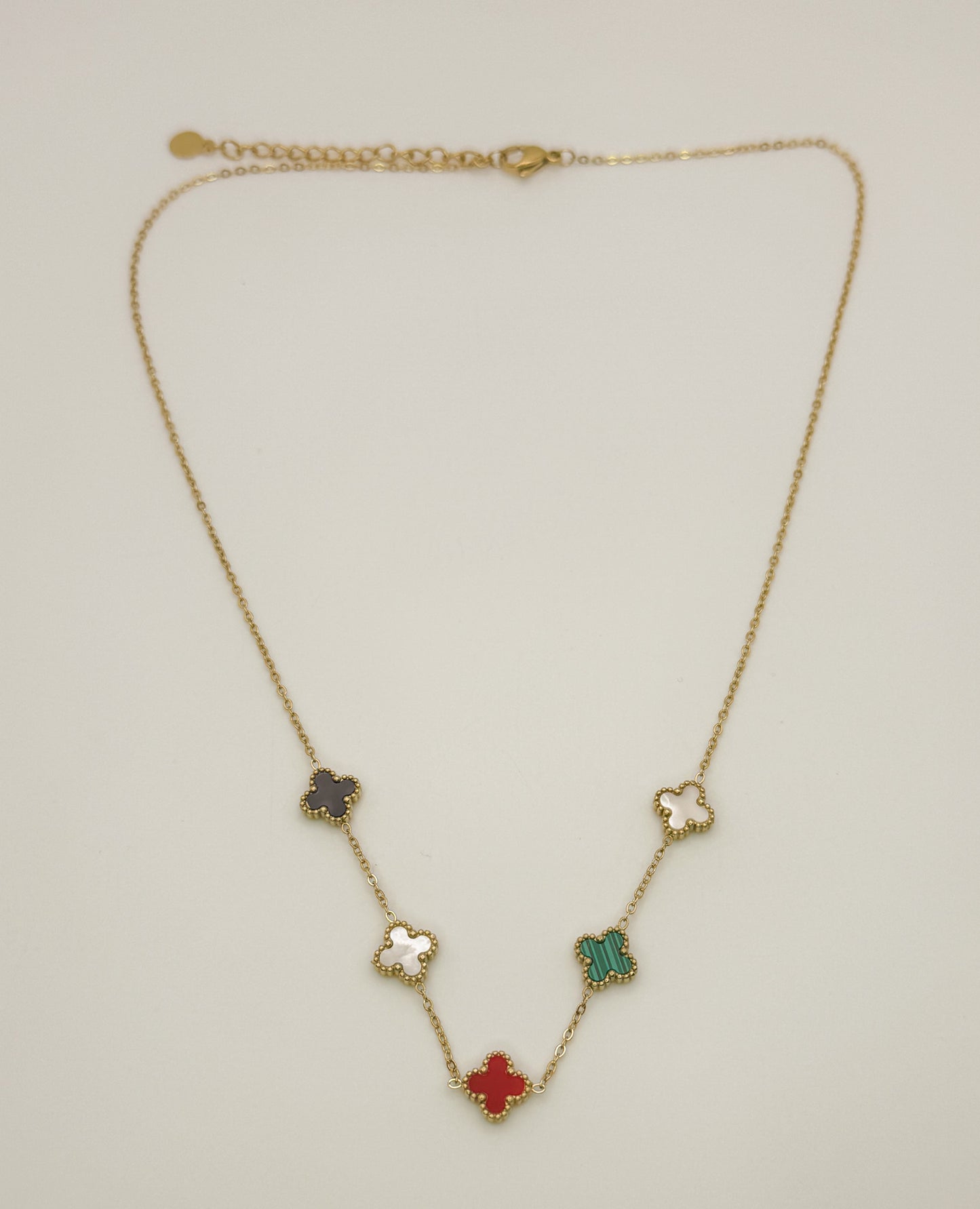 LV Multi Clover Gold Stainless Steel Adjustable Necklace