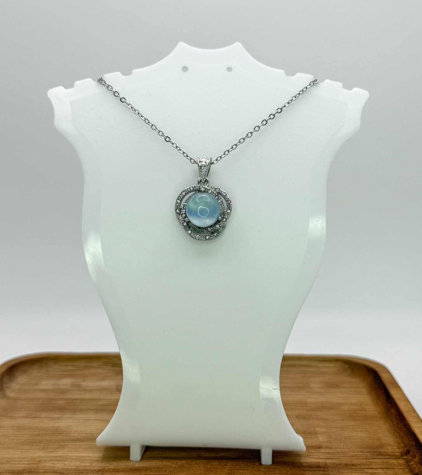 Natural Aquamarine Gemstone Pendant Necklace