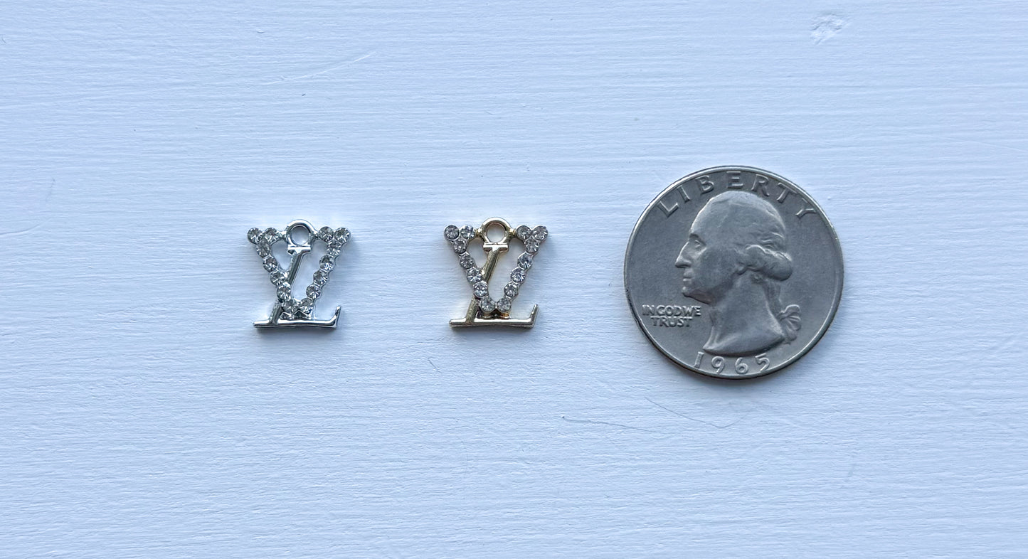 LV Gold & Silver Mini DIY Charms