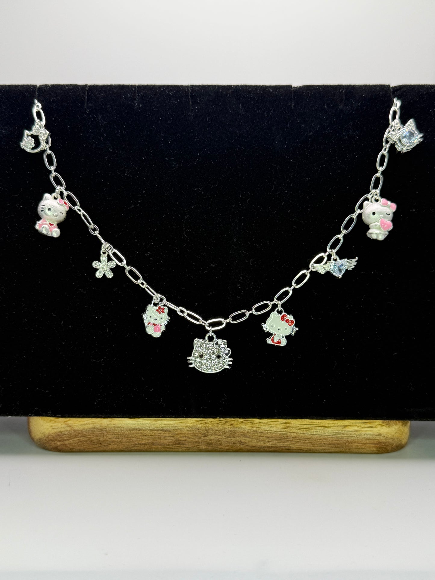 Hello Kitty Silver Charm Necklace