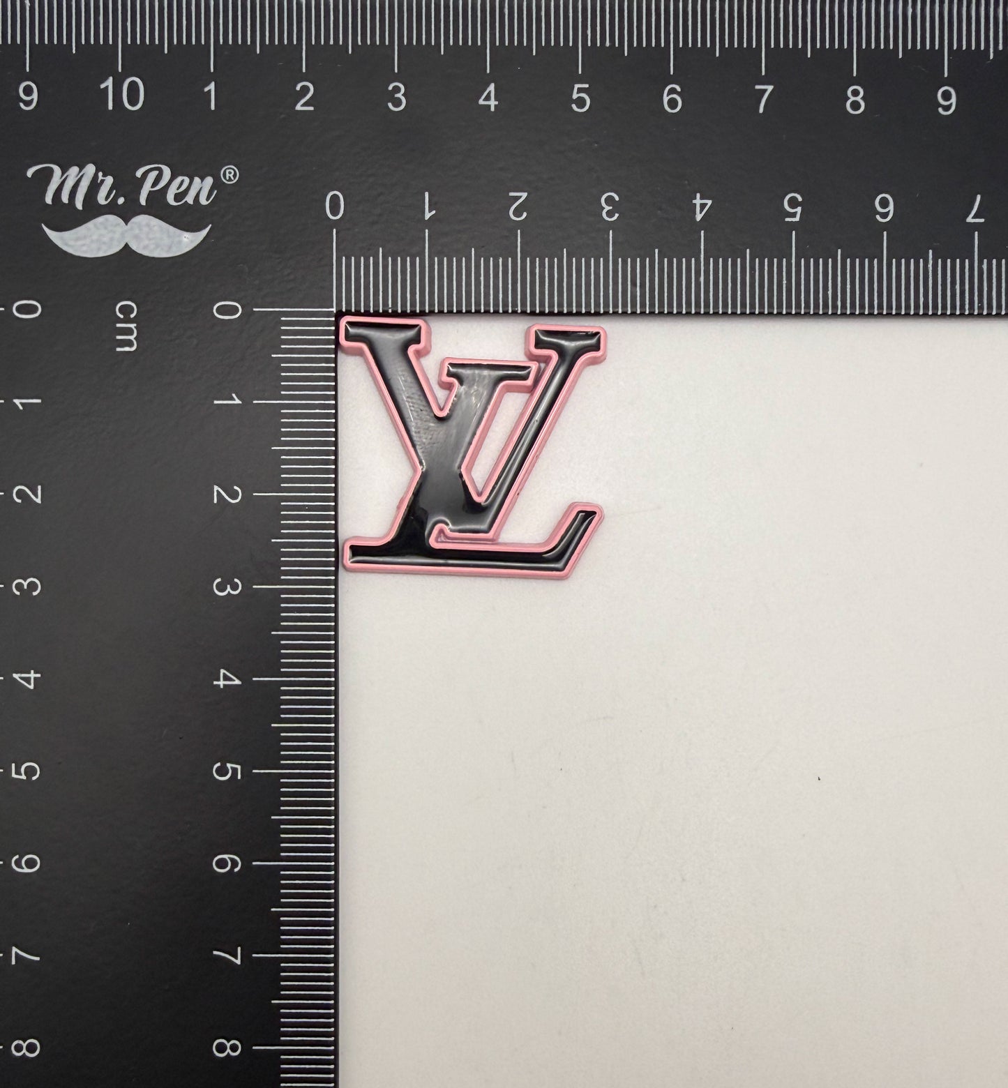 Pink & Black LV Metal DIY Charms