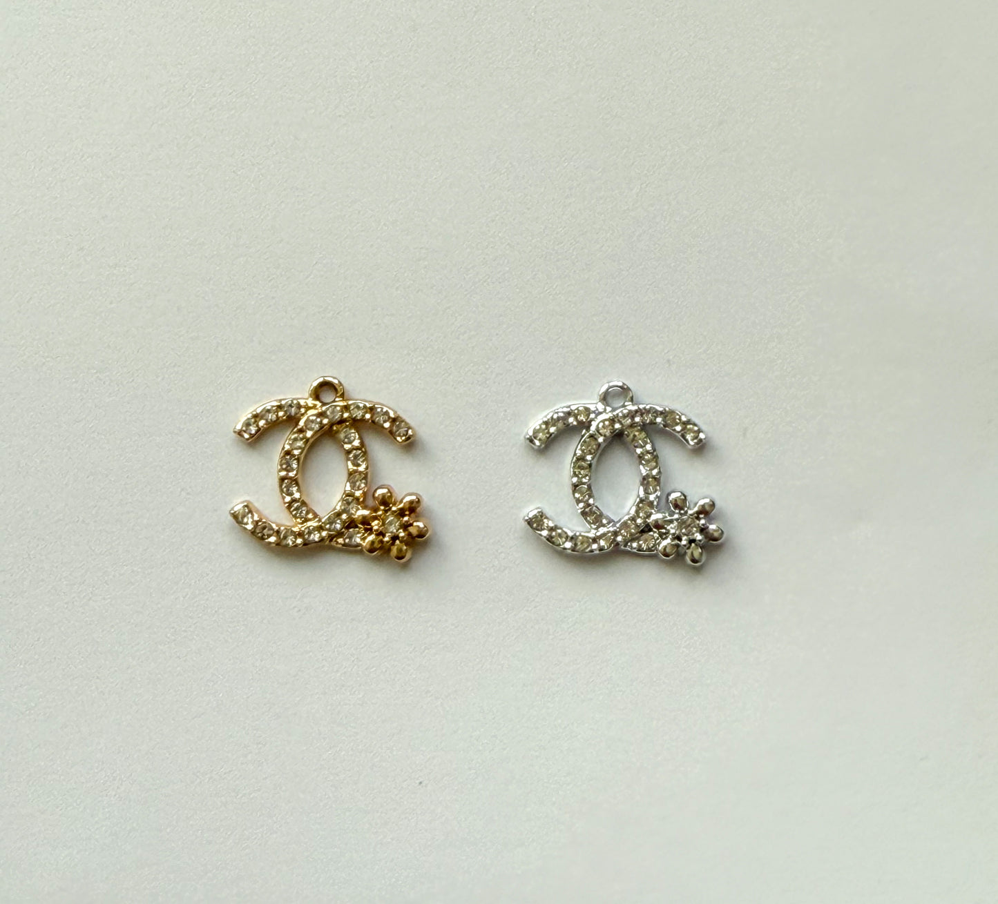 NEW Flower CC Designer Silver or Gold DIY Charms