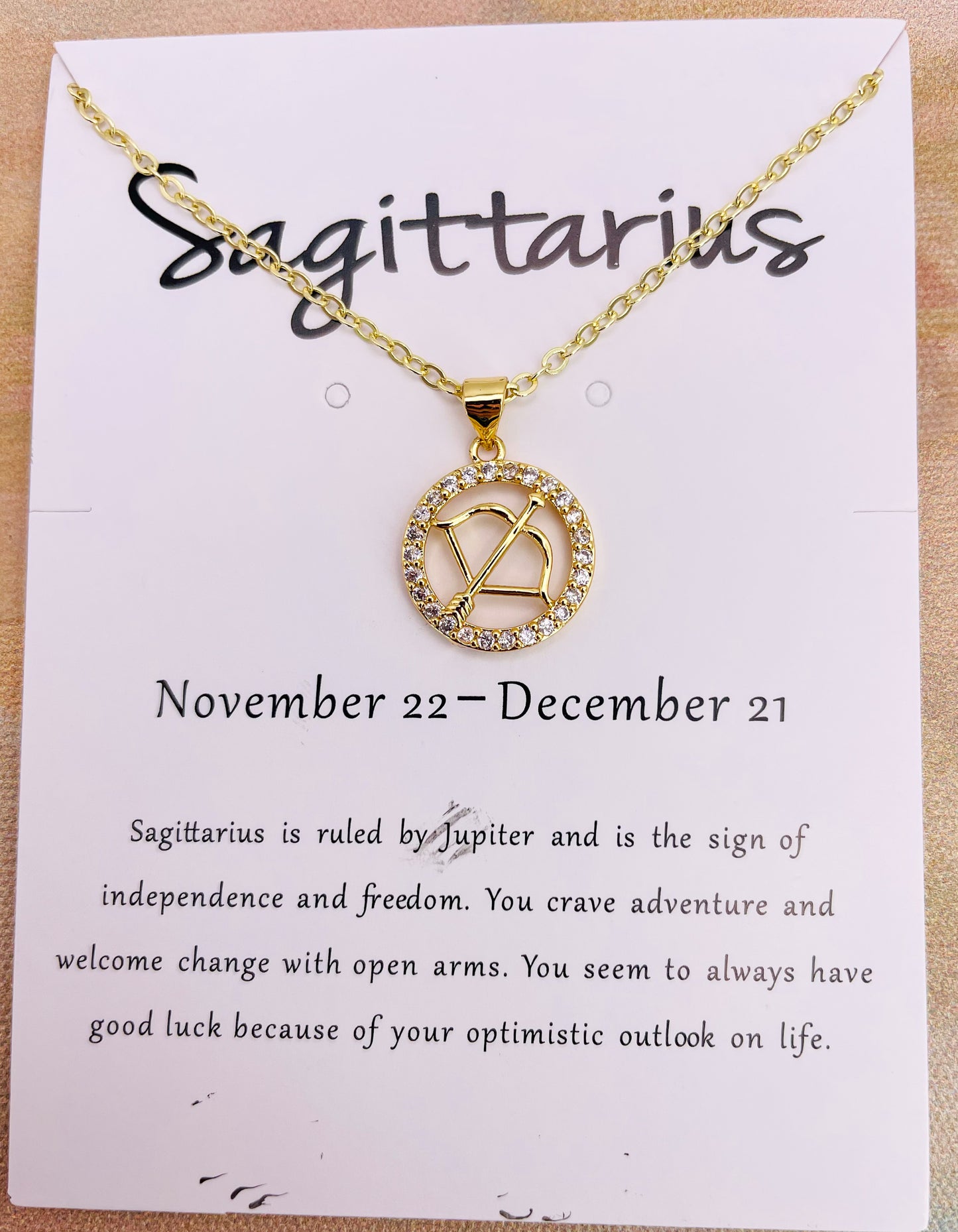 Zodiac Sign Bling Necklaces- S925 Sterling Silver or 14k Gold Overlay