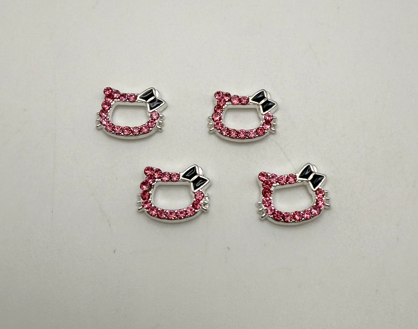 Pink Zircon HK Head DIY Metal Nail Charms