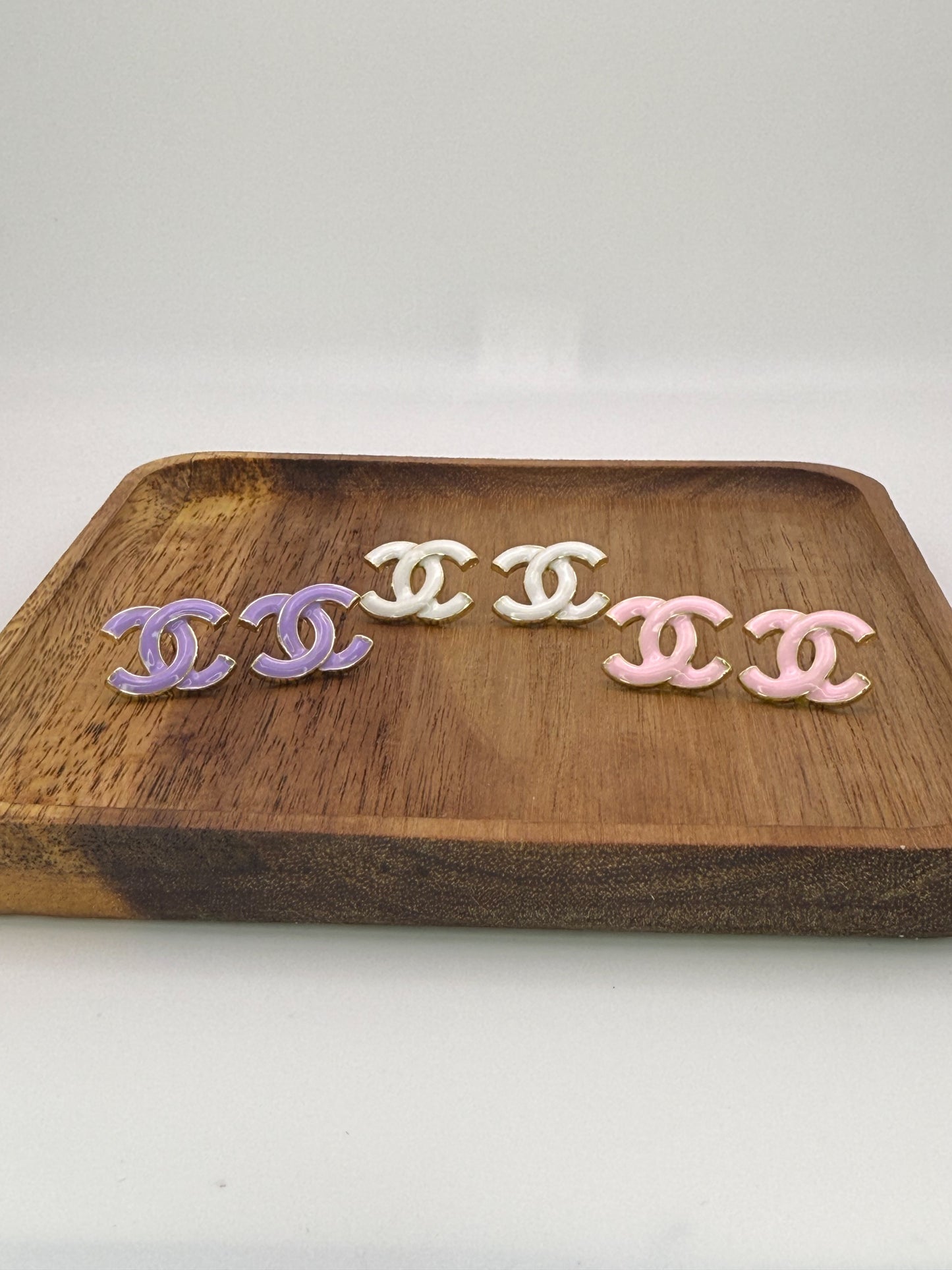 Small Size CC Designer Stud Earrings