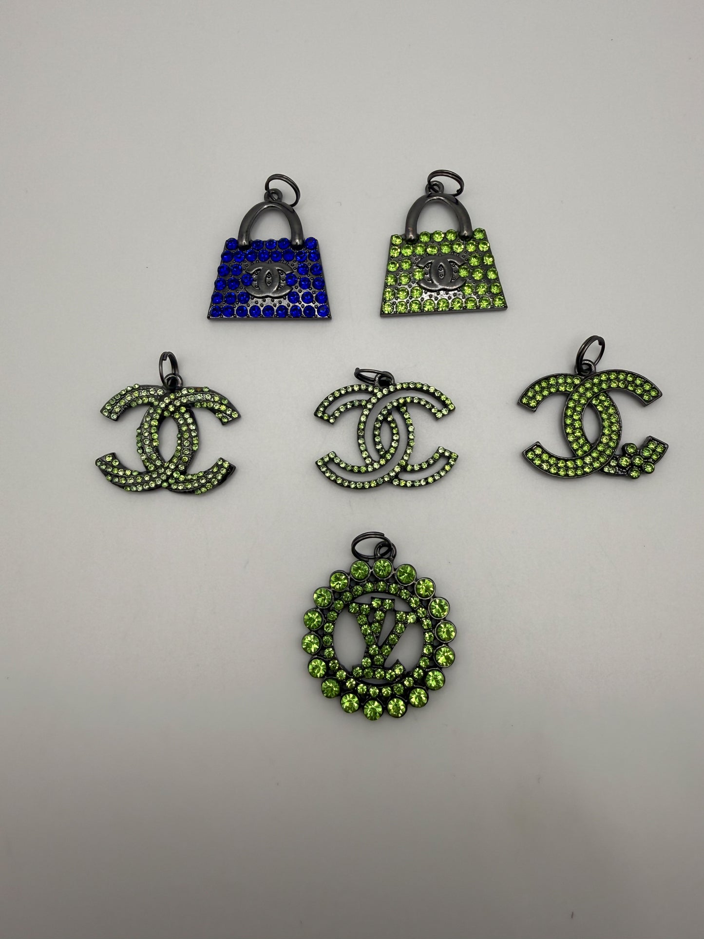 High Quality Designer Bling Black Metal Charm Pendants