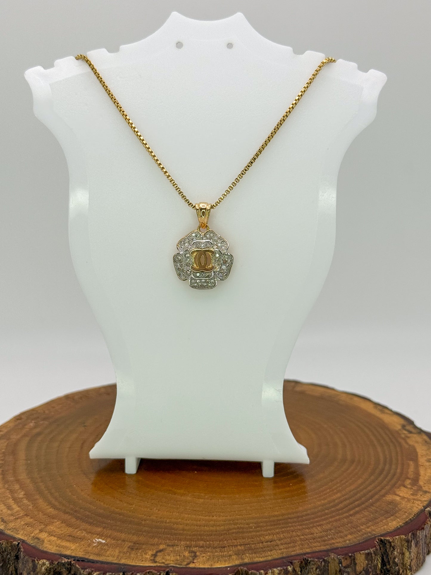 CC Designer Gold Stainless Steel Necklace