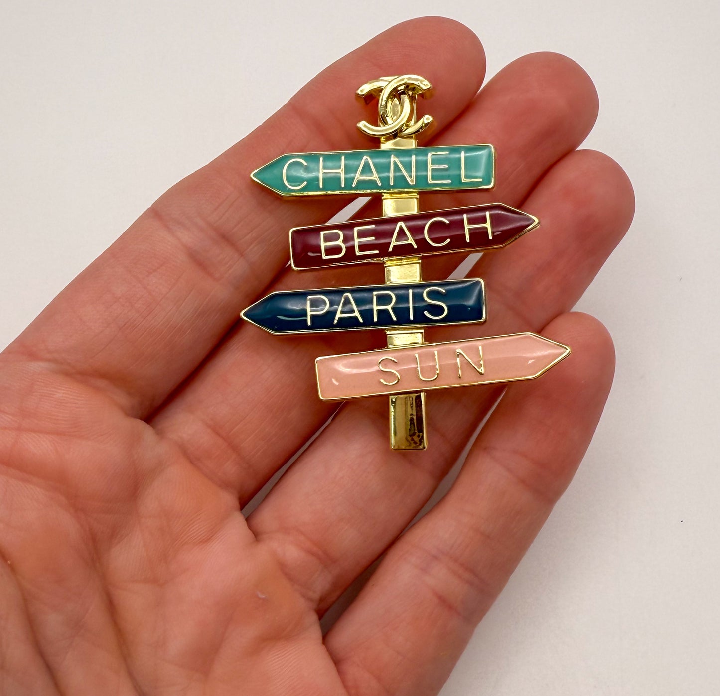 CC Beach Paris Sun Colorful Brooch