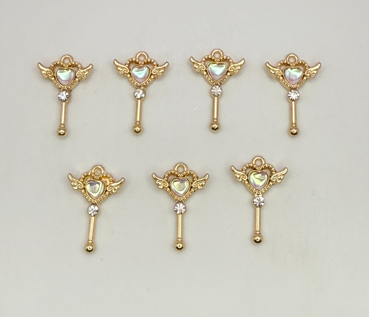 Gold Heart with Wings Wand DIY Charm-Sailor Moon Wand