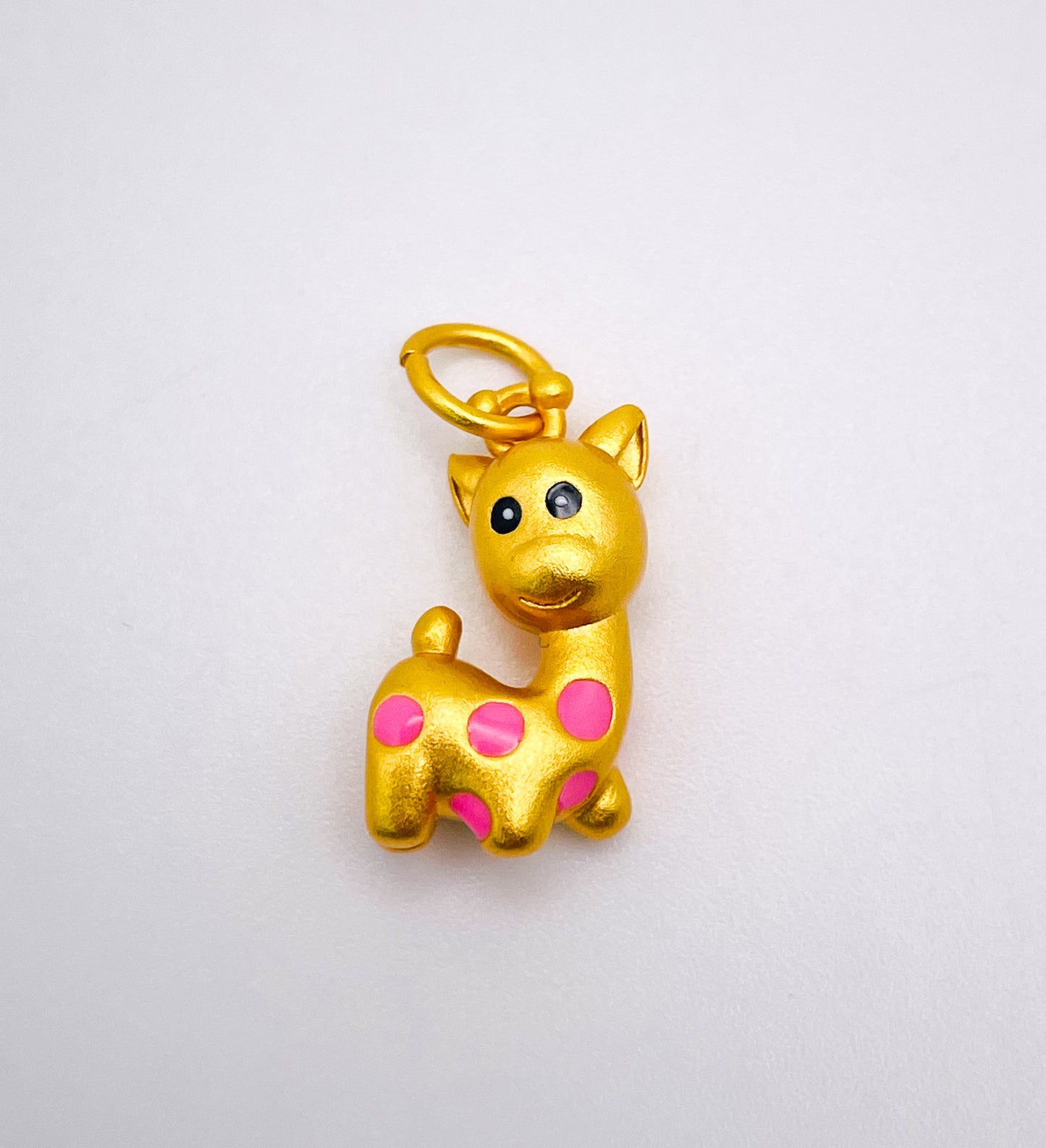S999 Gold Giraffe Dangling Charm