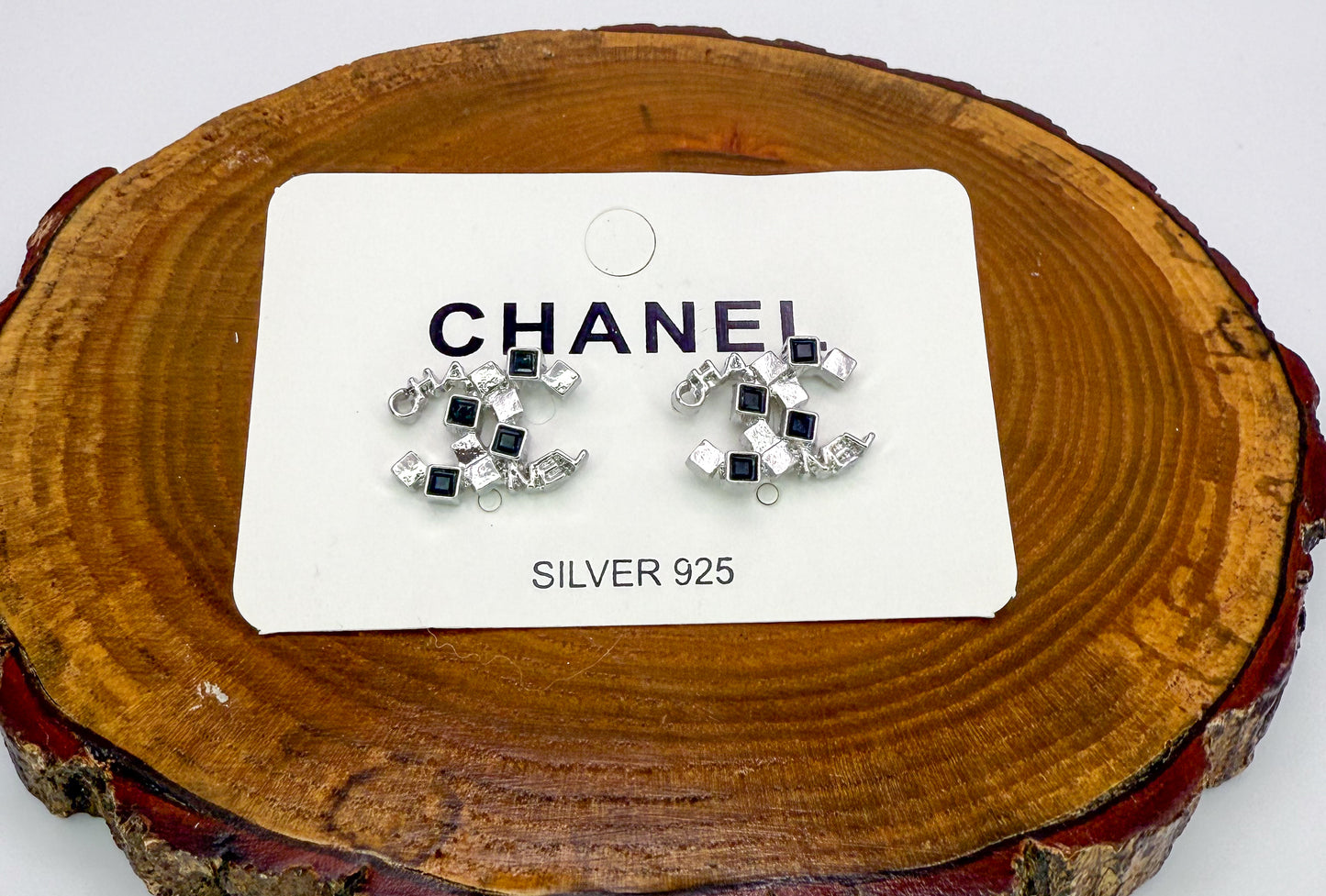 S925 CC Designer Stud Earrings